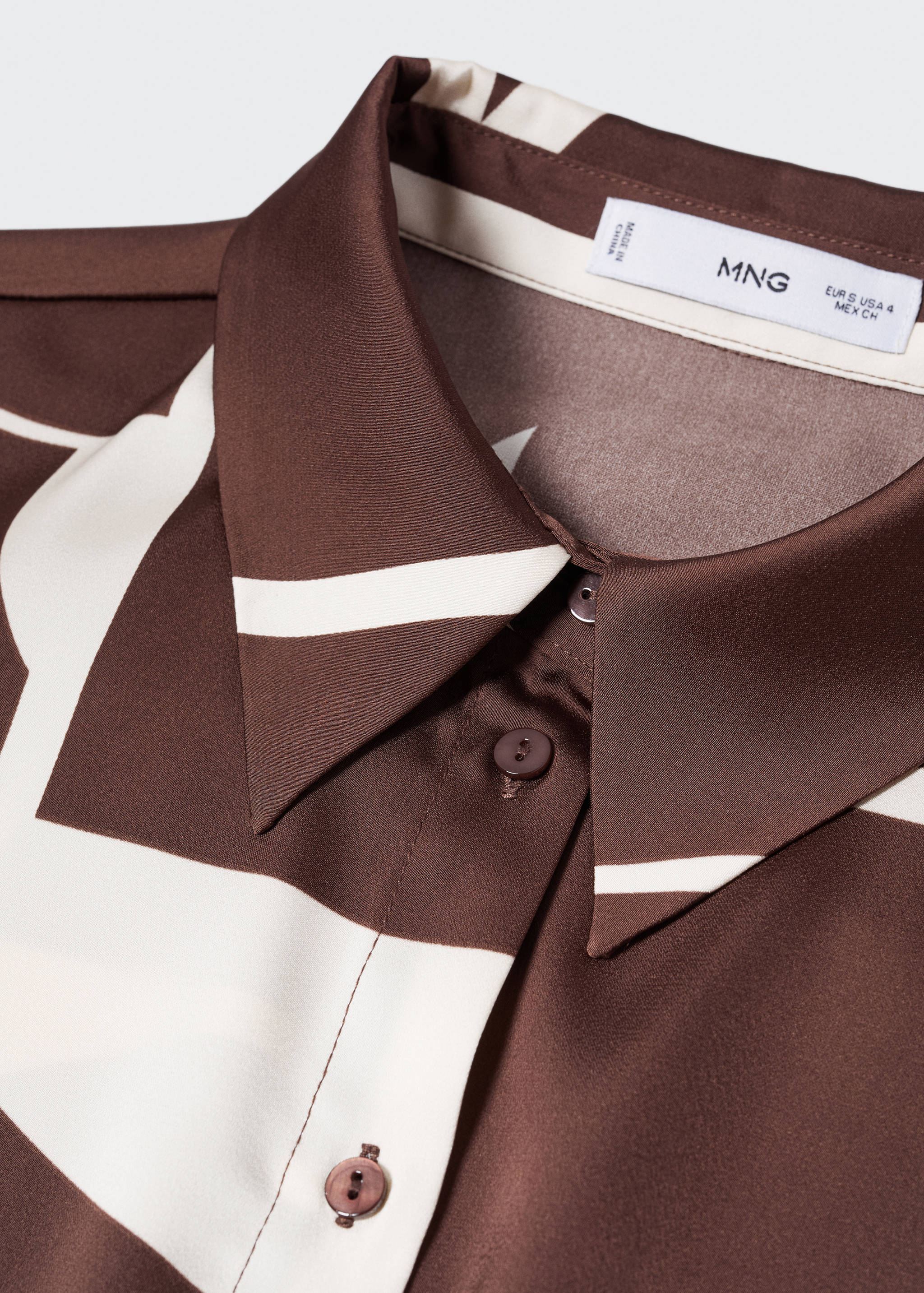Camisa setinada estampada - Detall de l'article 8