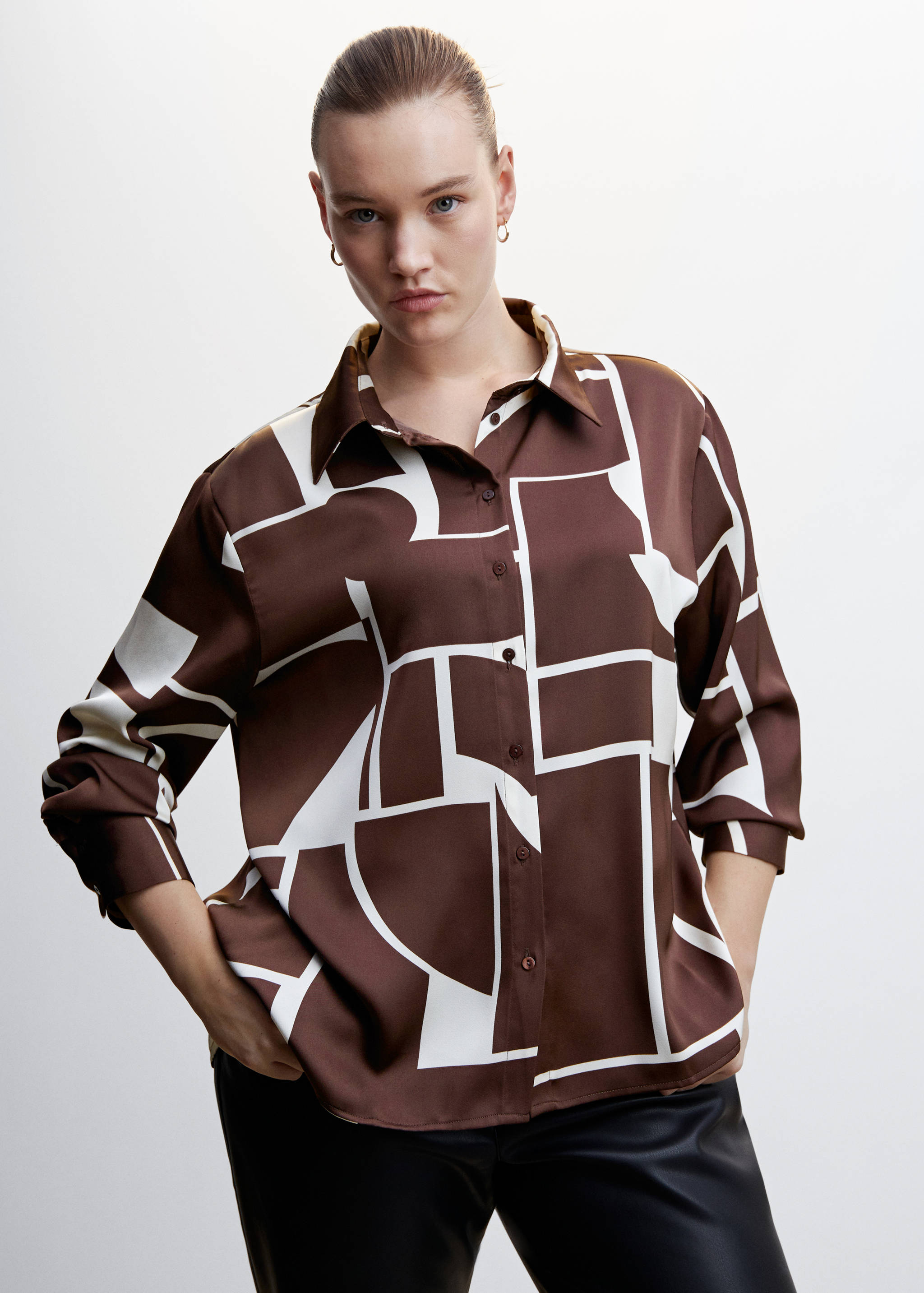 Camisa setinada estampada - Detall de l'article 5