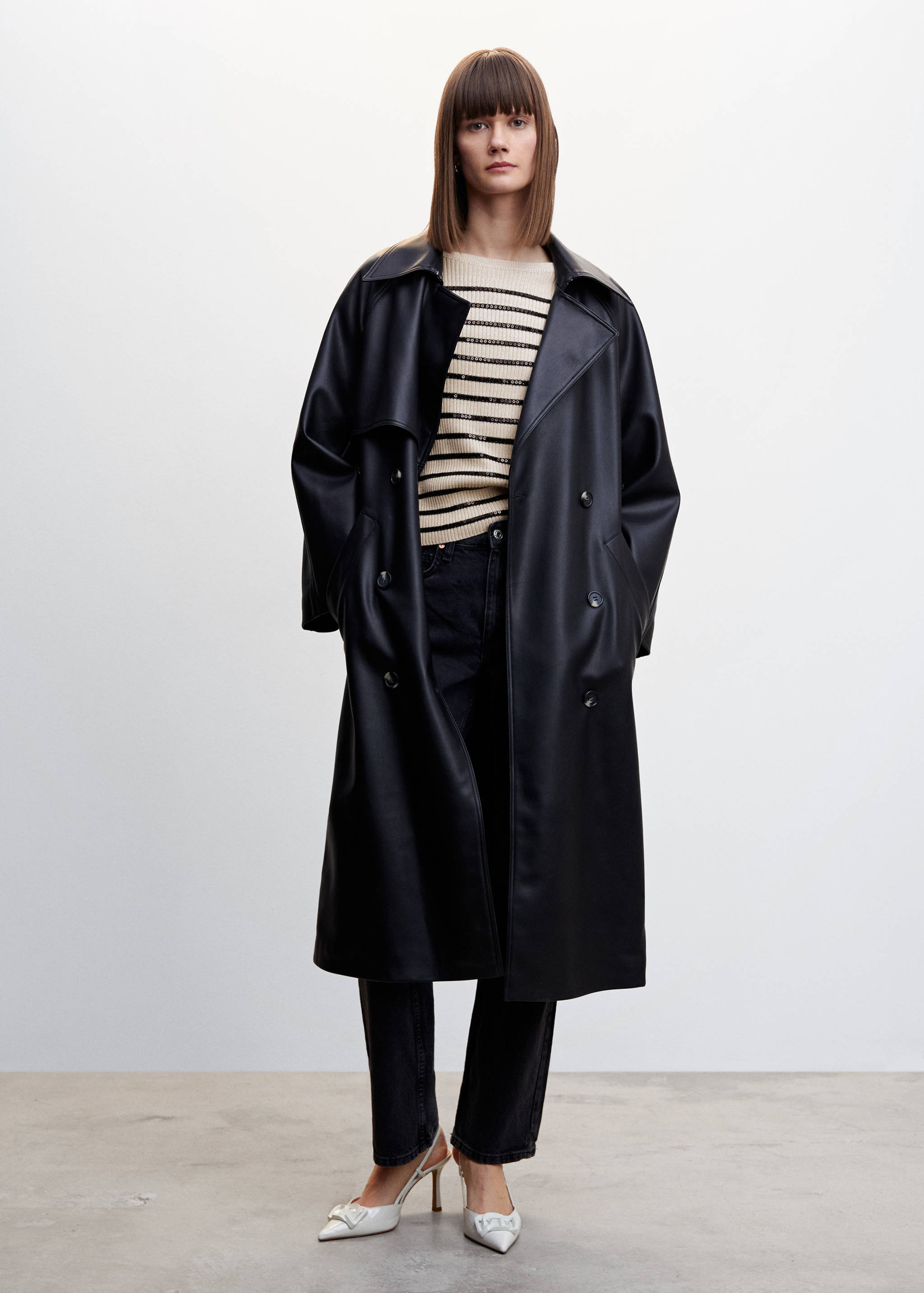 Pull-over à rayures sequins - Plan général