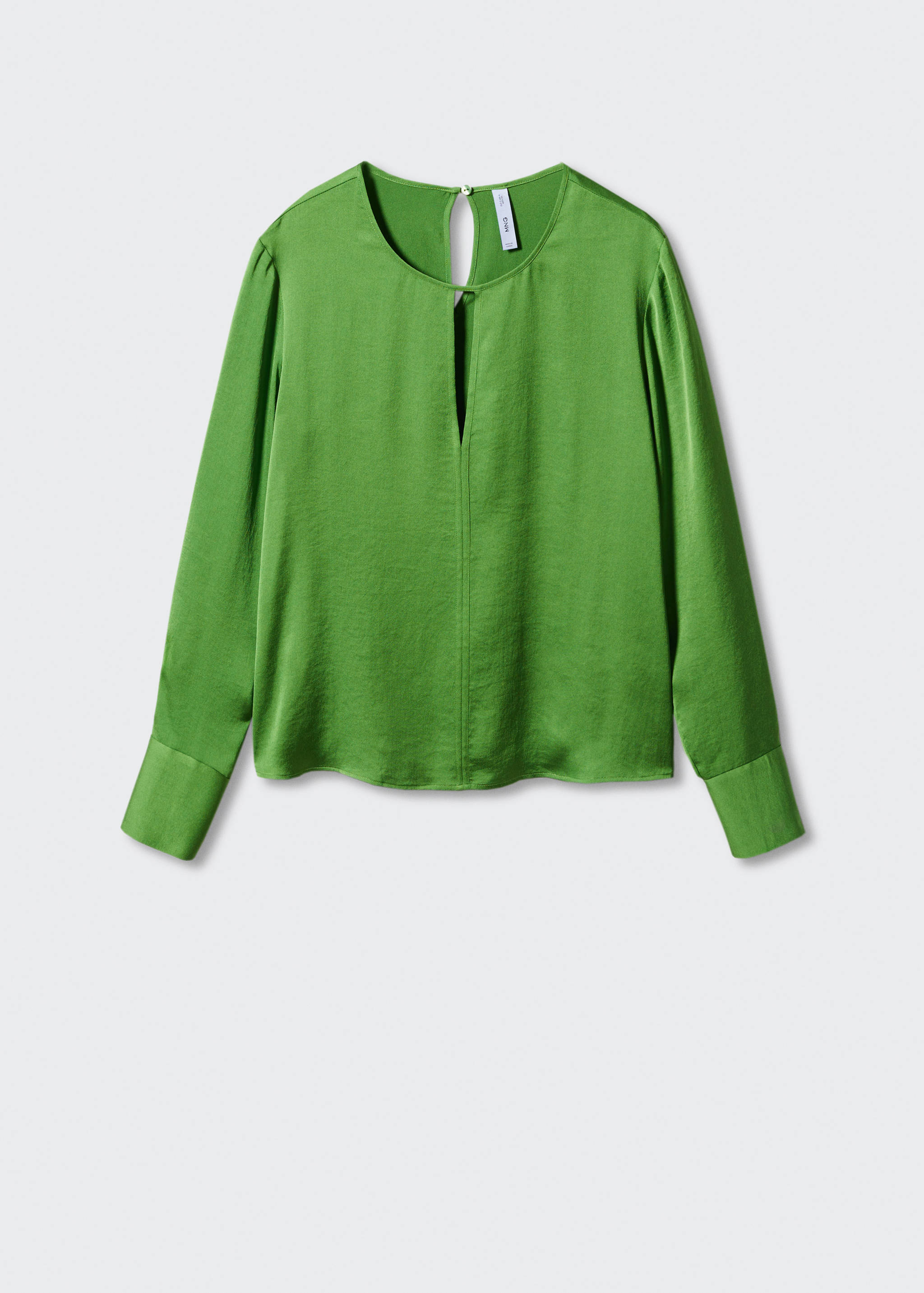 Saténová blůza s průstřihem - Zboží bez modelu