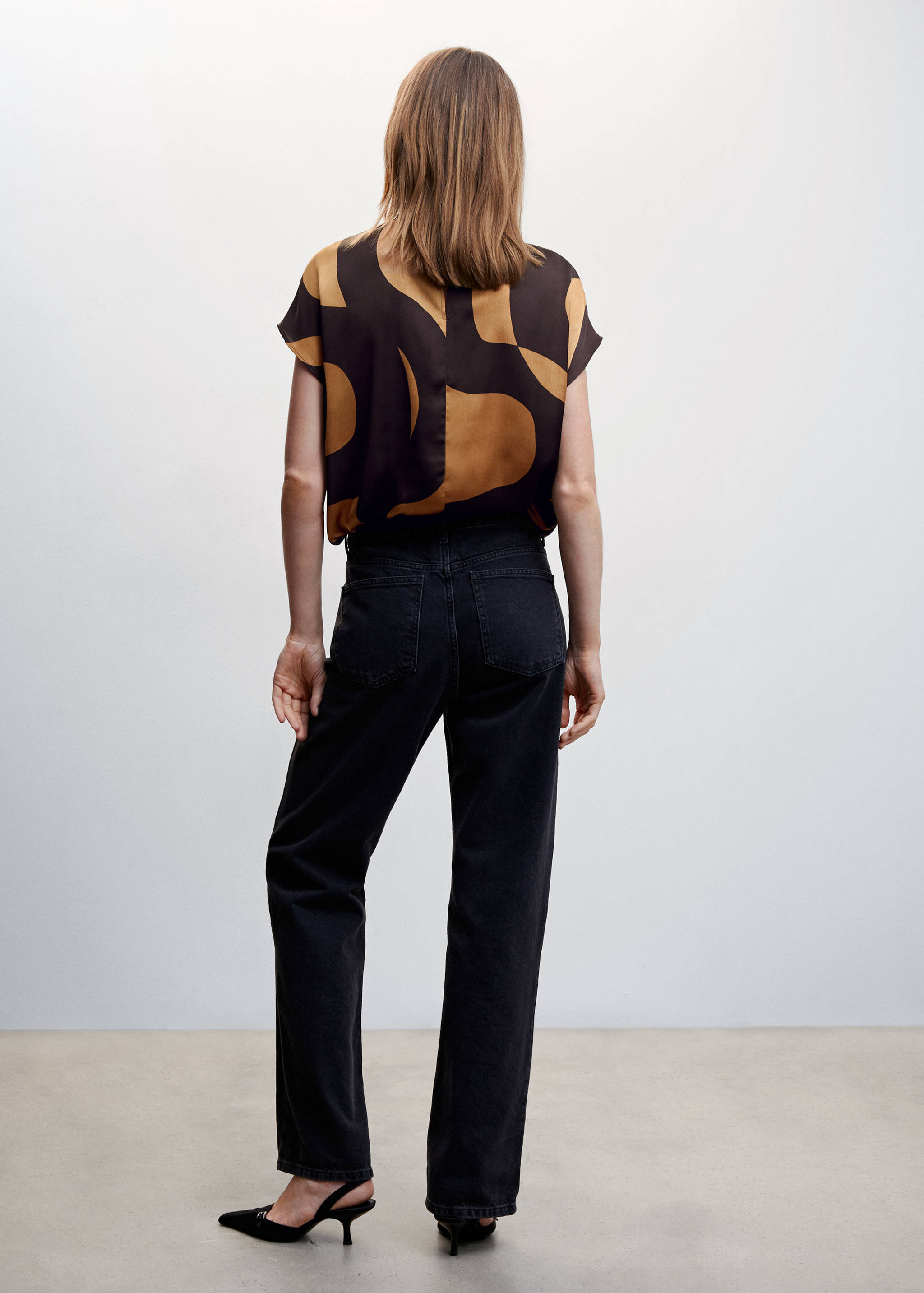 High neck printed blouse - Reverse of the article