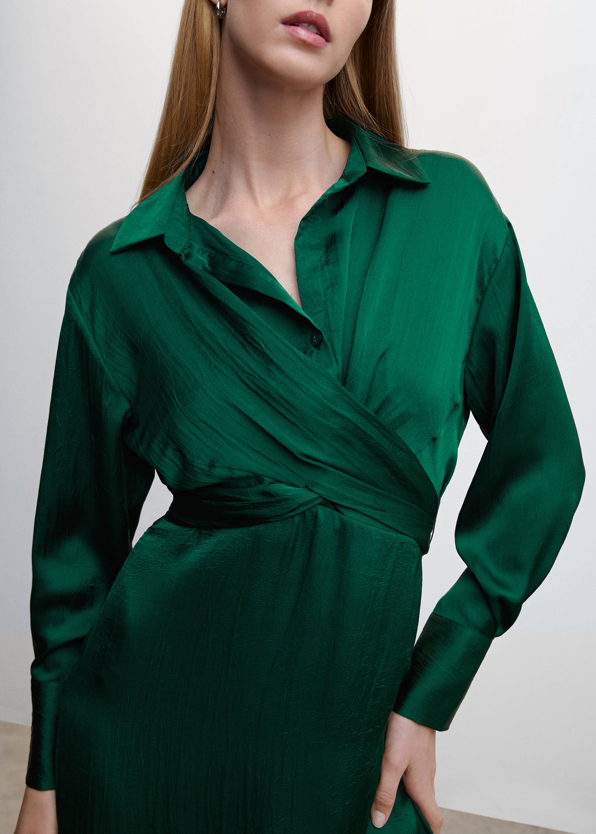 Vestido camisero cruzado - Detalle del artículo 6