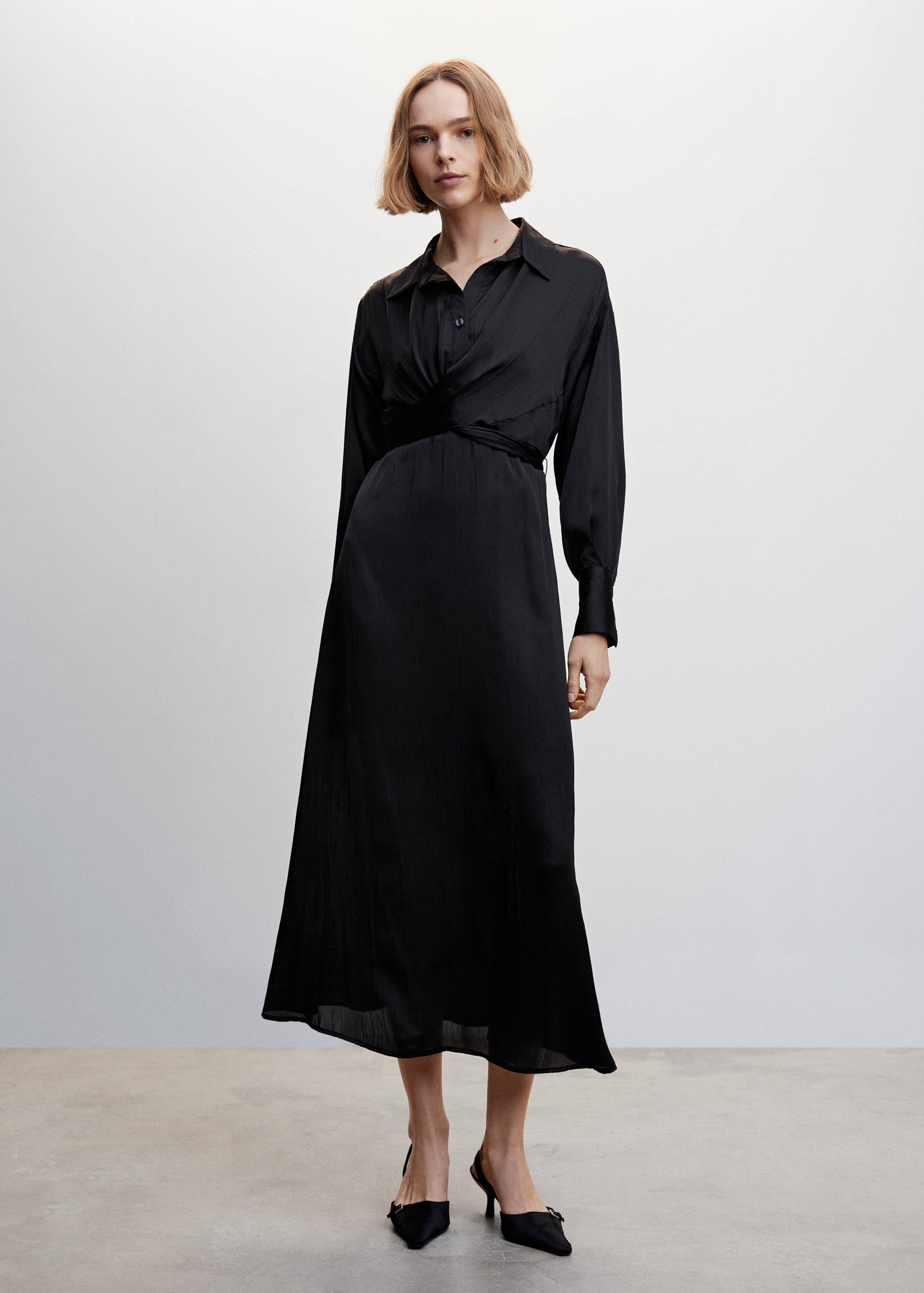 Wrap shirt dress - General plane