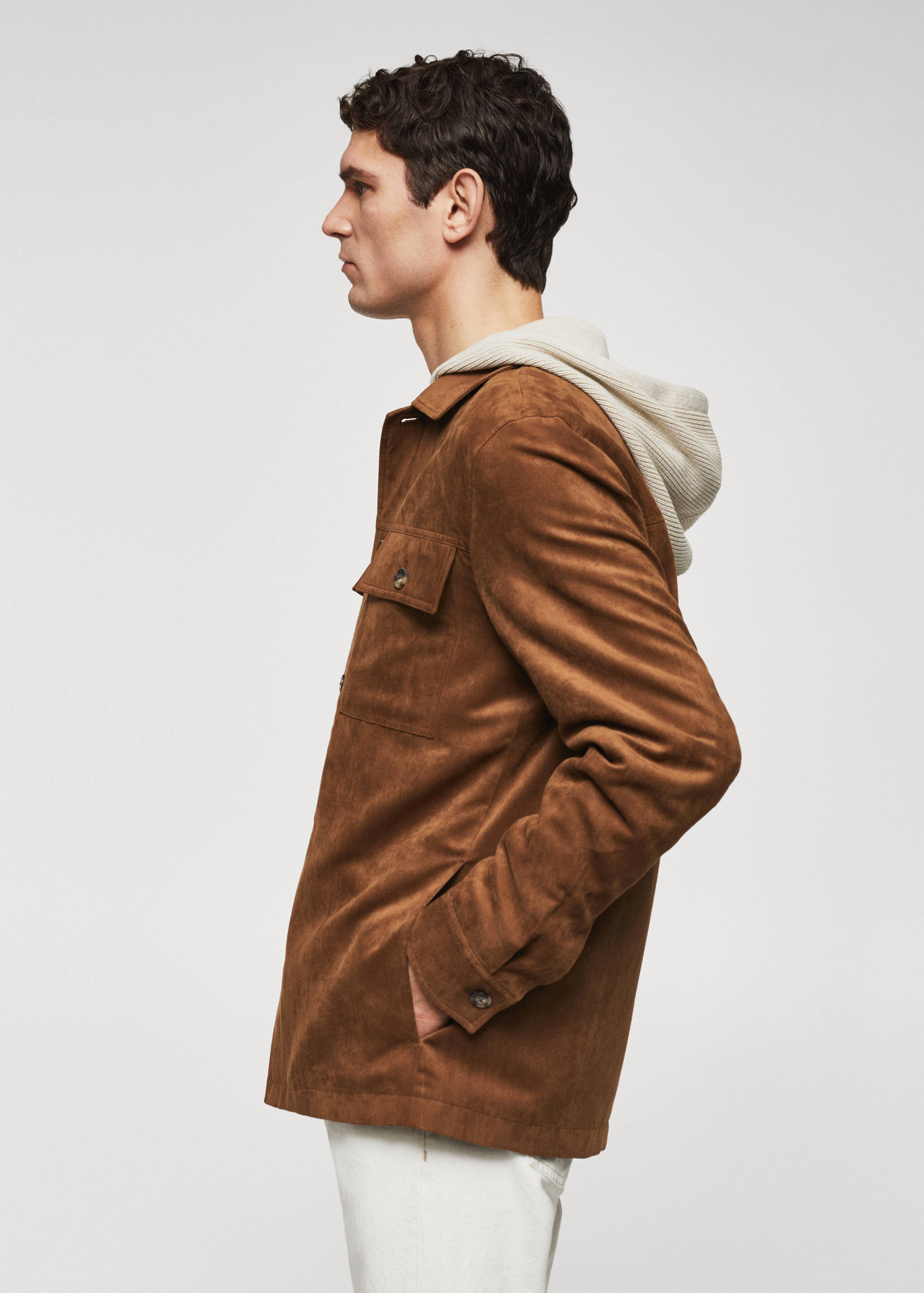 Suede effect overshirt - Details of the article 6