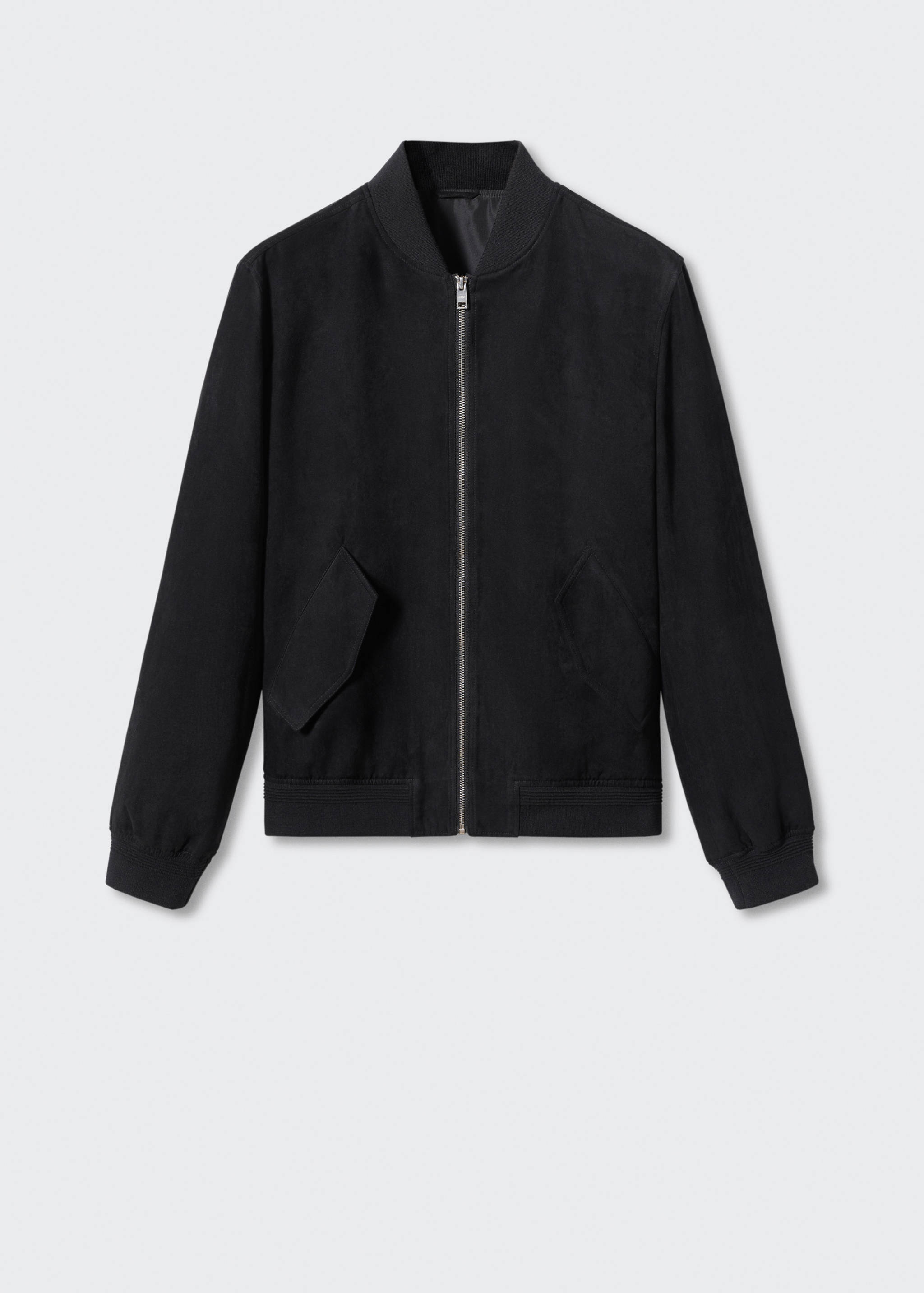 Suede-effect bomber jacket - Article without model