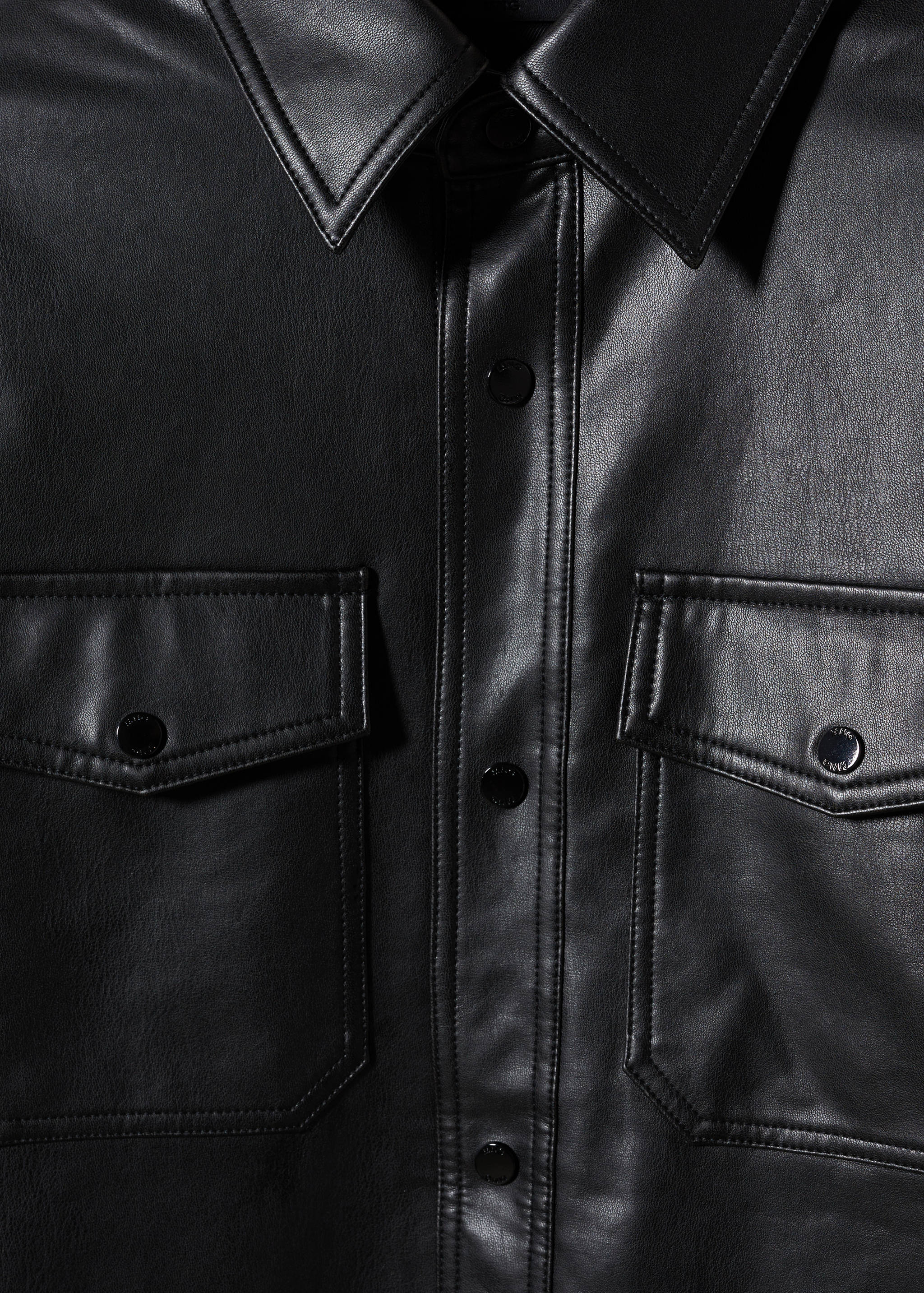 Leather-effect overshirt - Details of the article 8