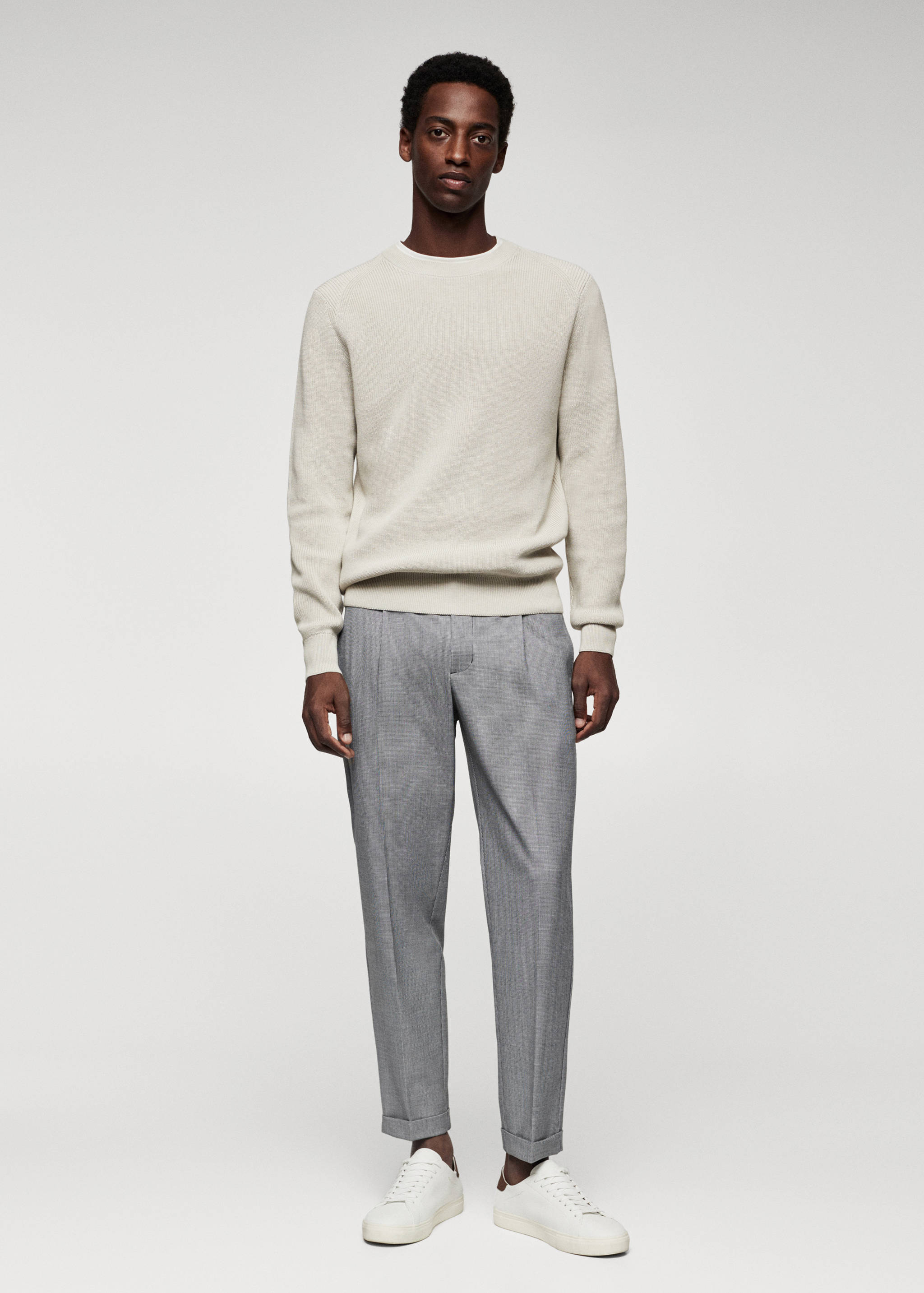 Slim Fit-Bundfaltenhose - Allgemeine Ansicht