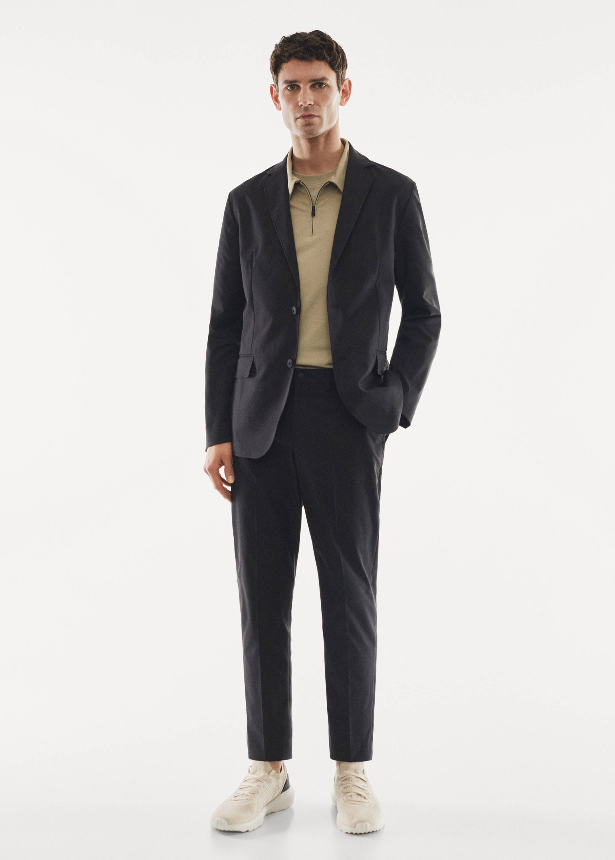 Pantalon costume slim fit tissu technique - Plan général