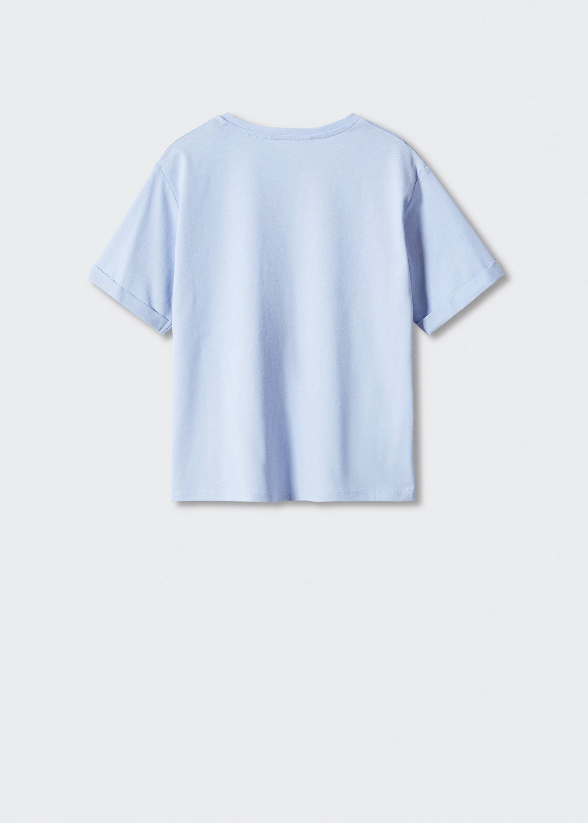 Gebloemd katoenen T-shirt - Achterkant van het artikel