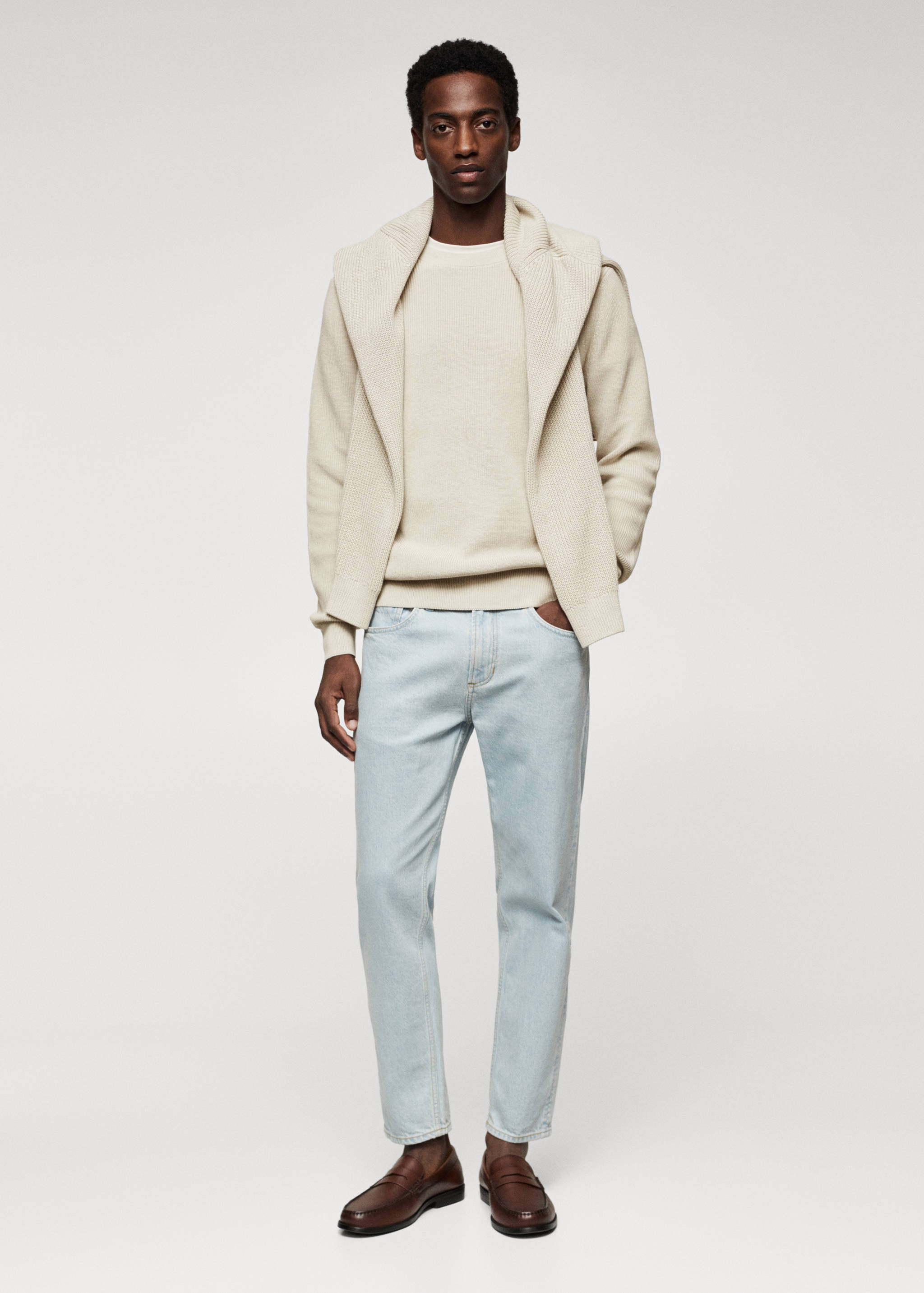 Structured cotton sweater - General plane