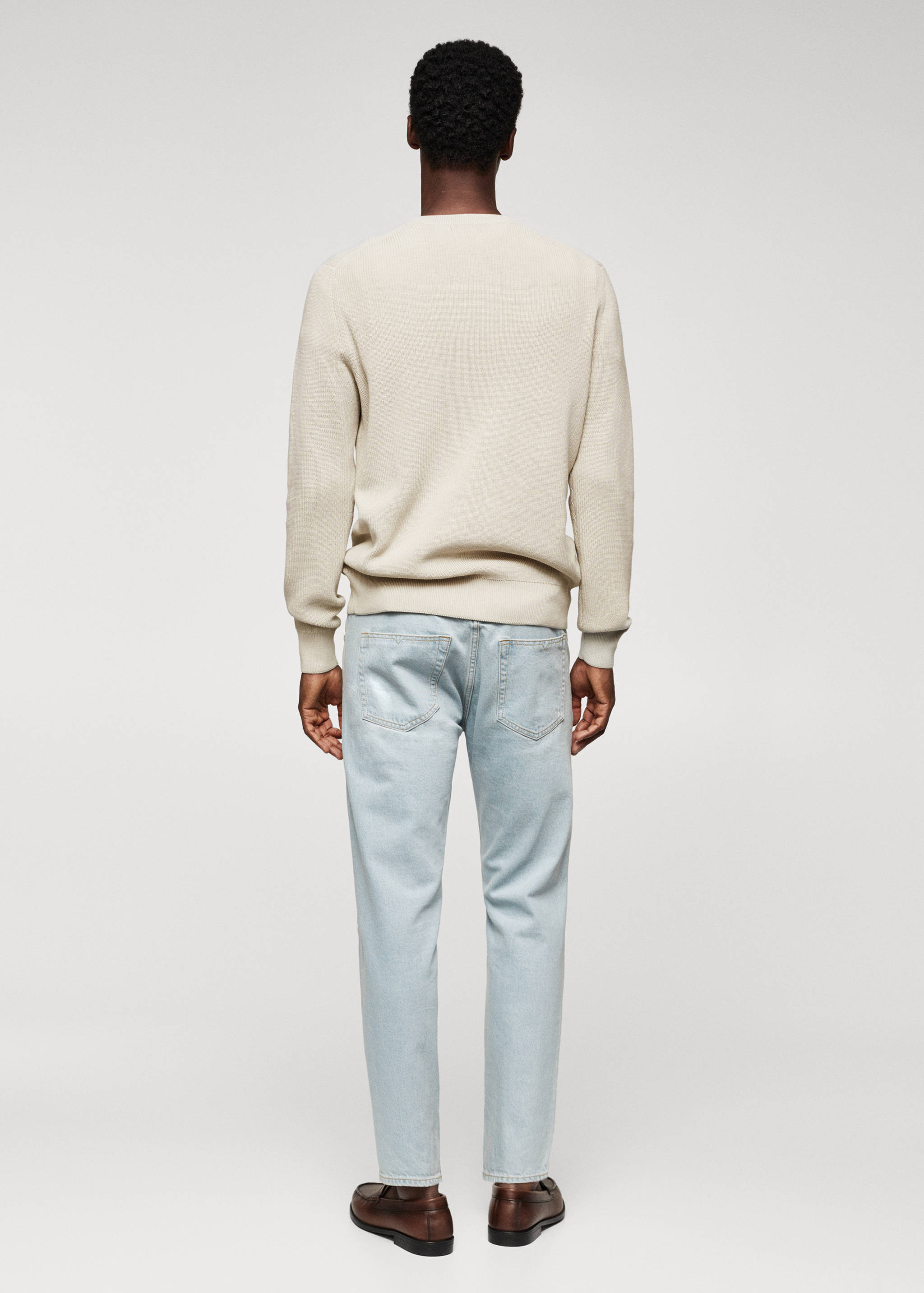 Structured cotton sweater - Reverse of the article