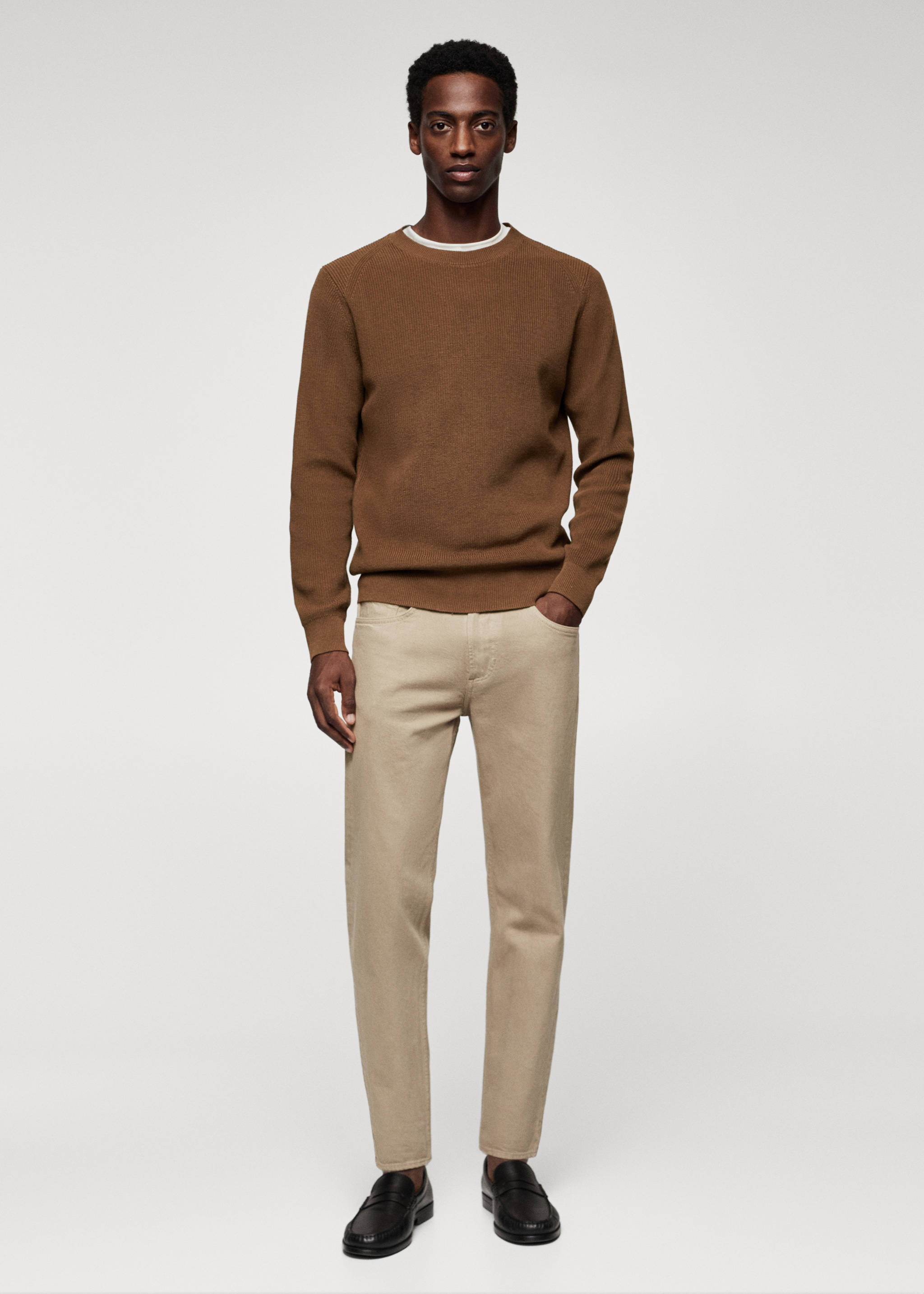 Structured cotton sweater - General plane