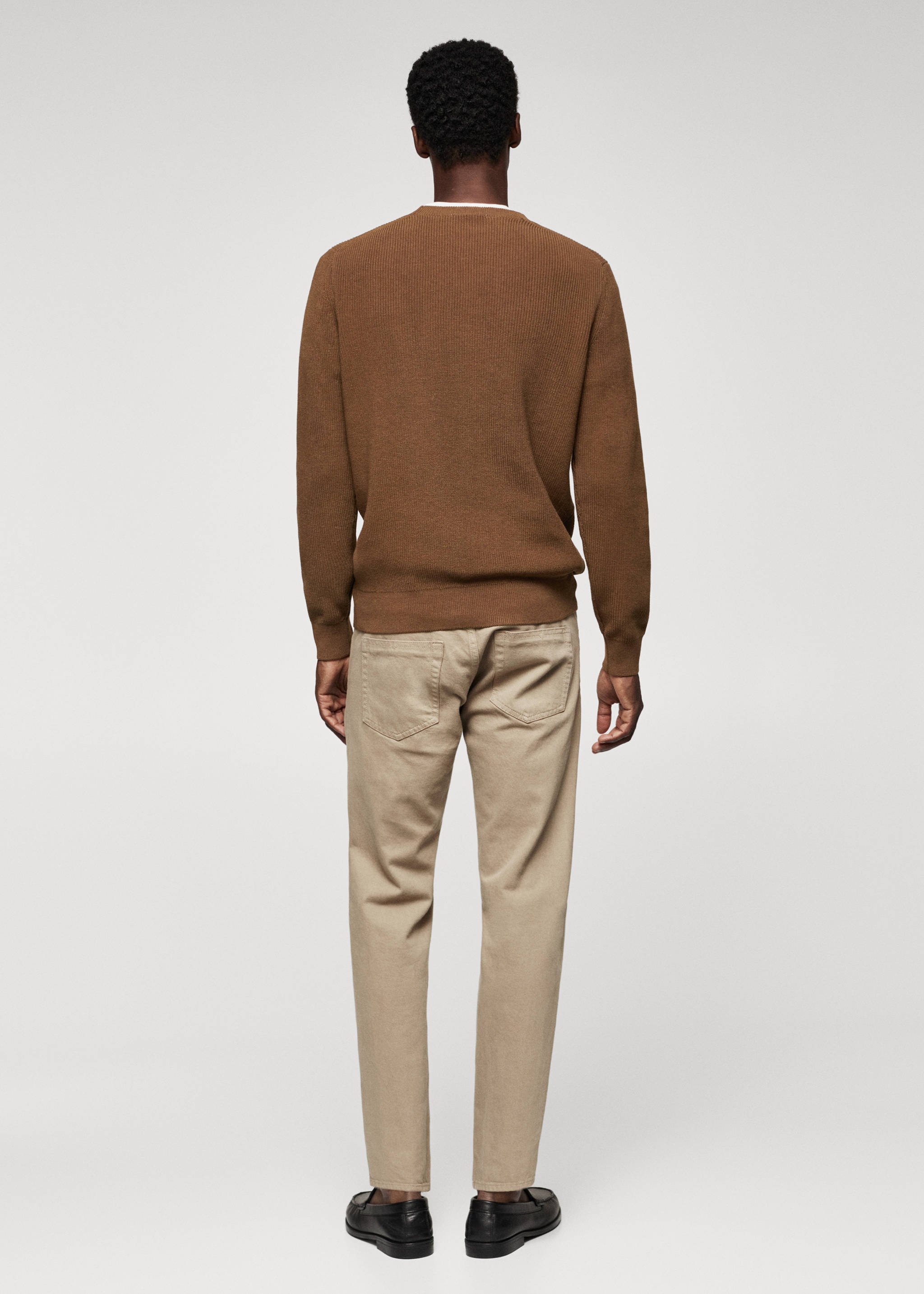 Structured cotton sweater - Reverse of the article