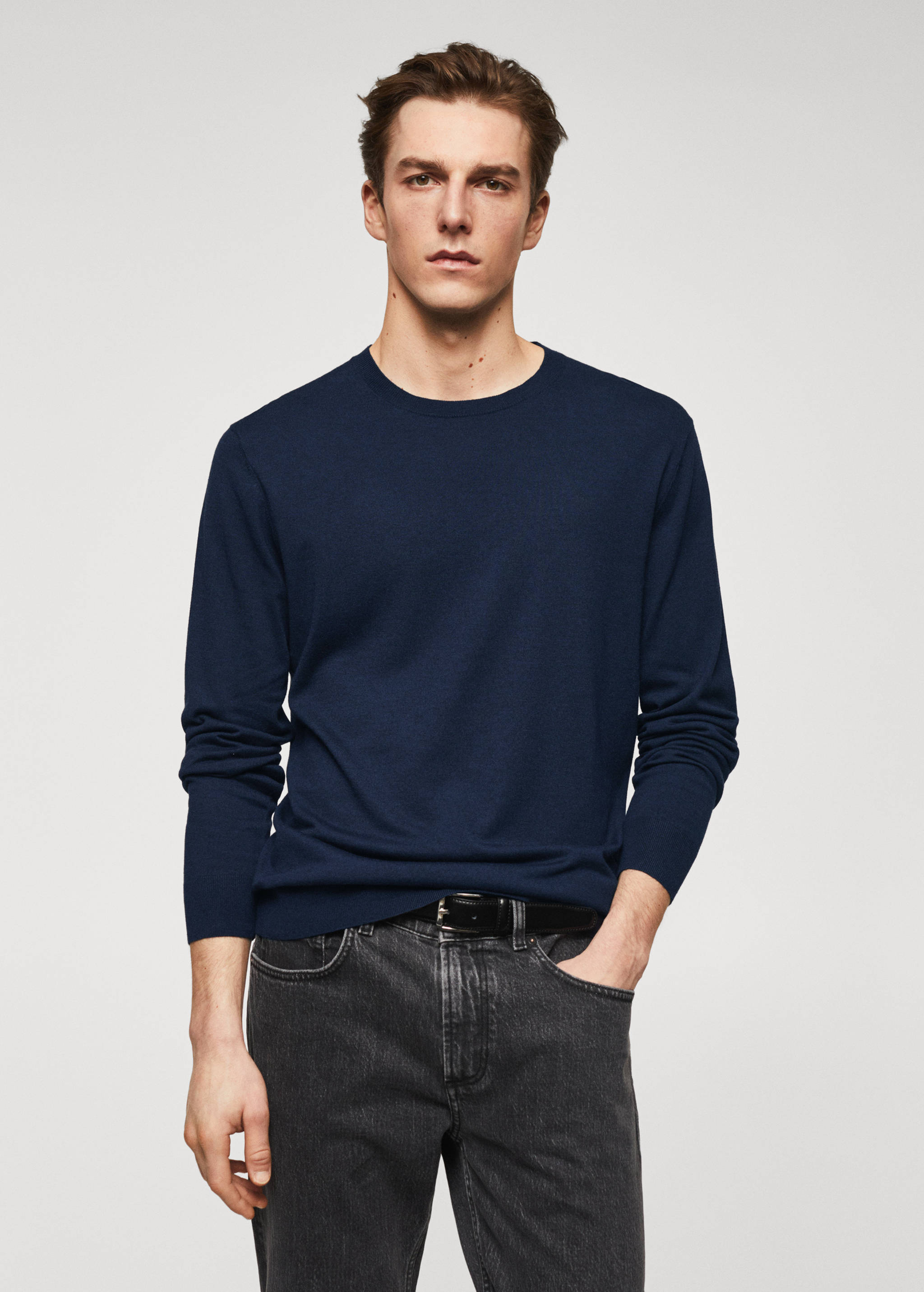Modal cotton-blend sweater - Medium plane