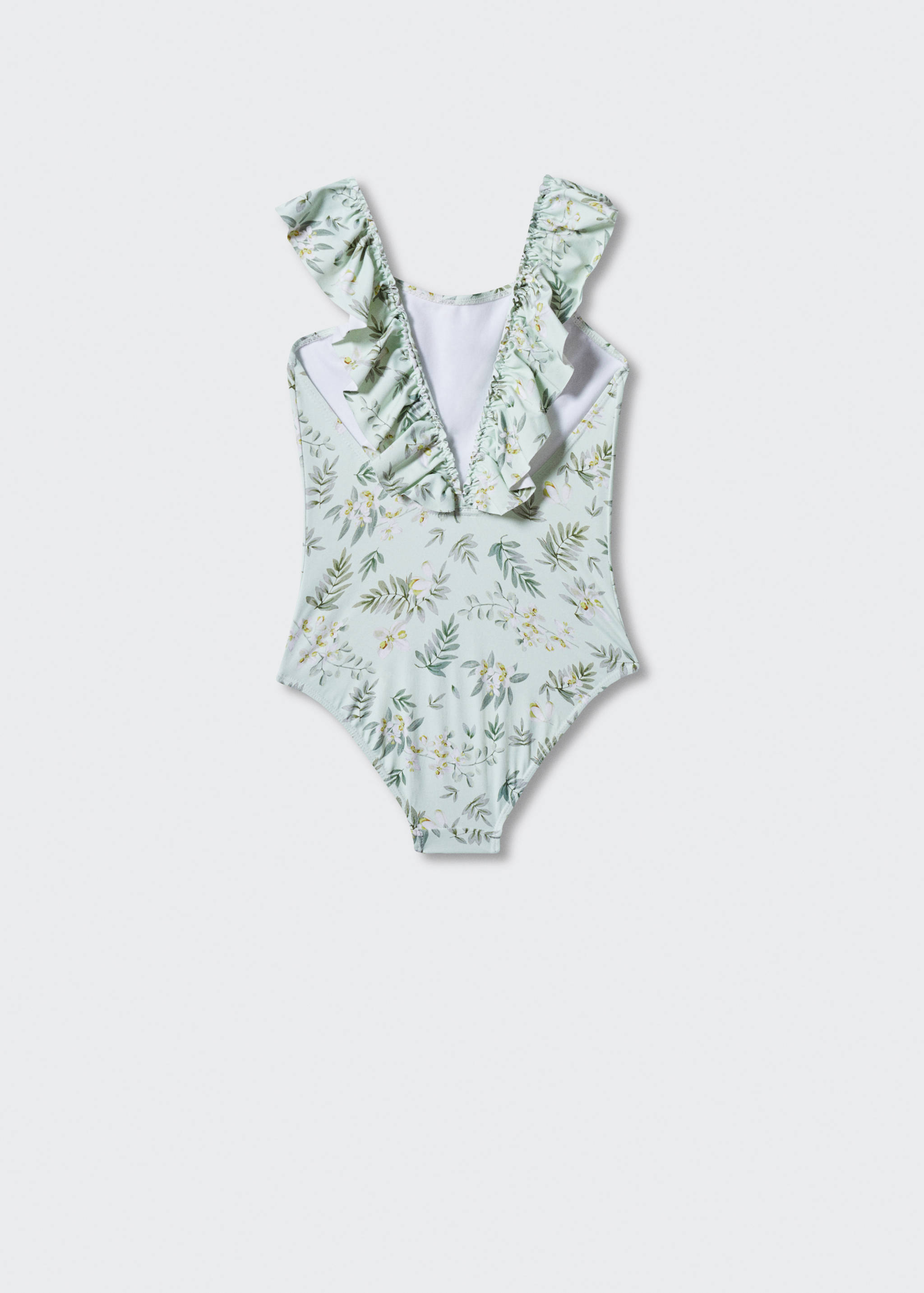 Leaf-print swimsuit - Reverse of the article