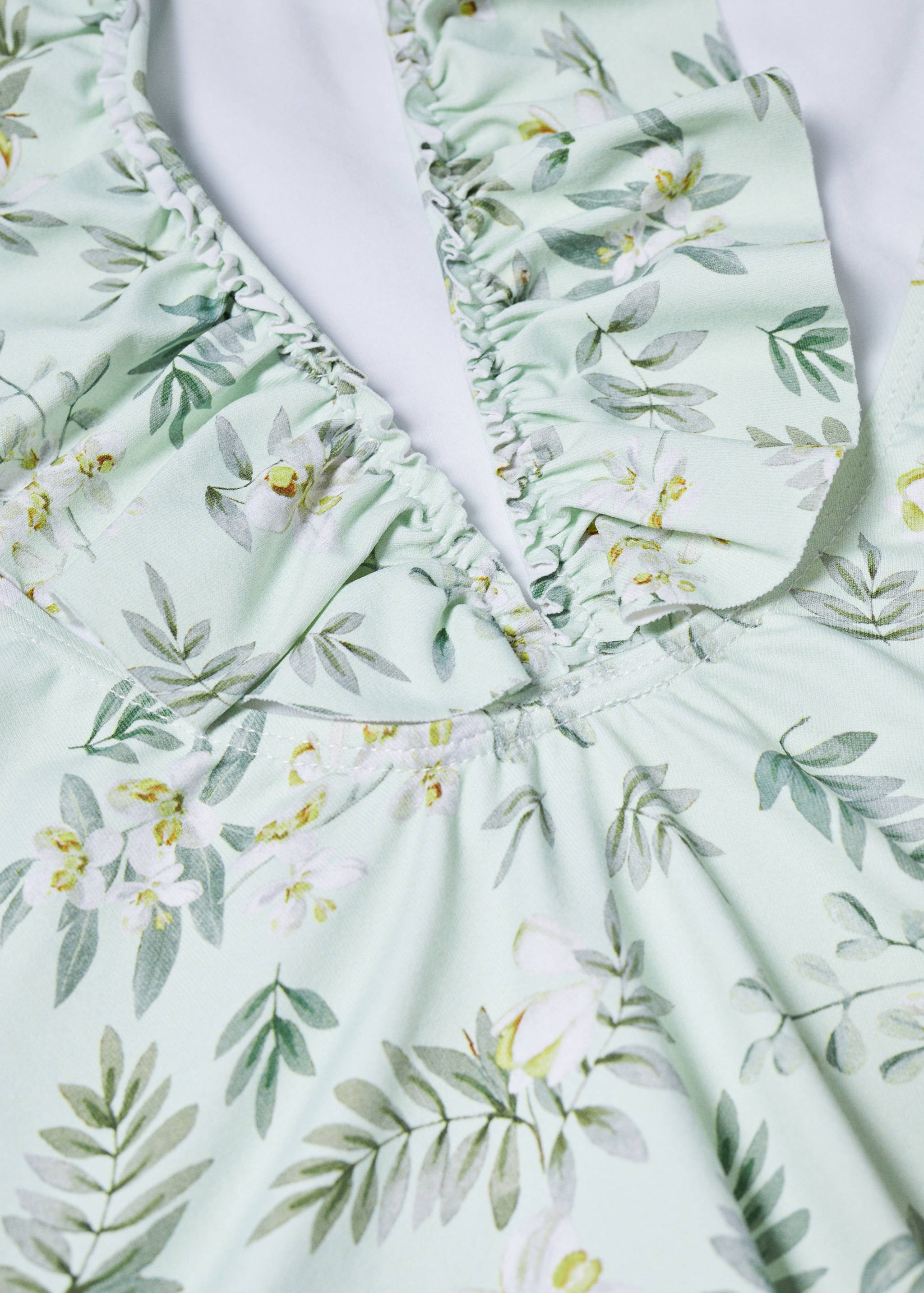 Leaf-print swimsuit - Details of the article 0