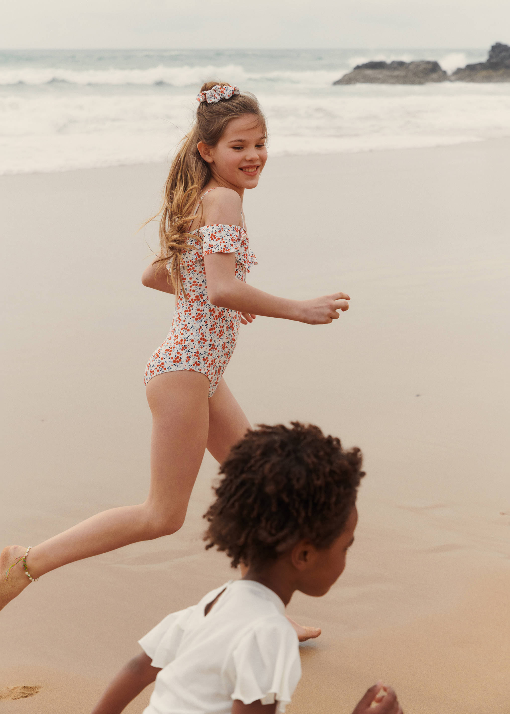 Ruffled floral print swimsuit - Details of the article 6