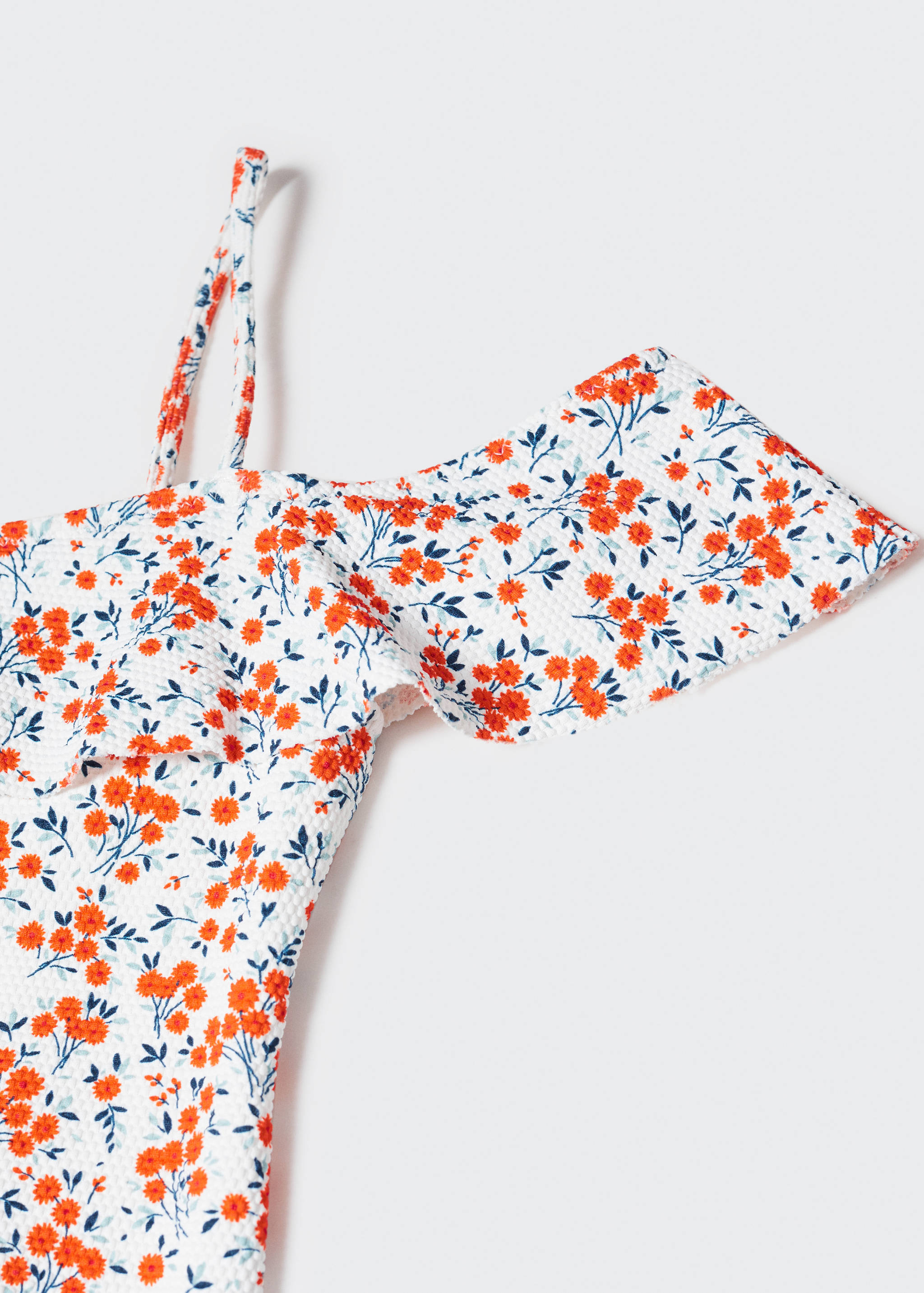 Ruffled floral print swimsuit - Details of the article 8