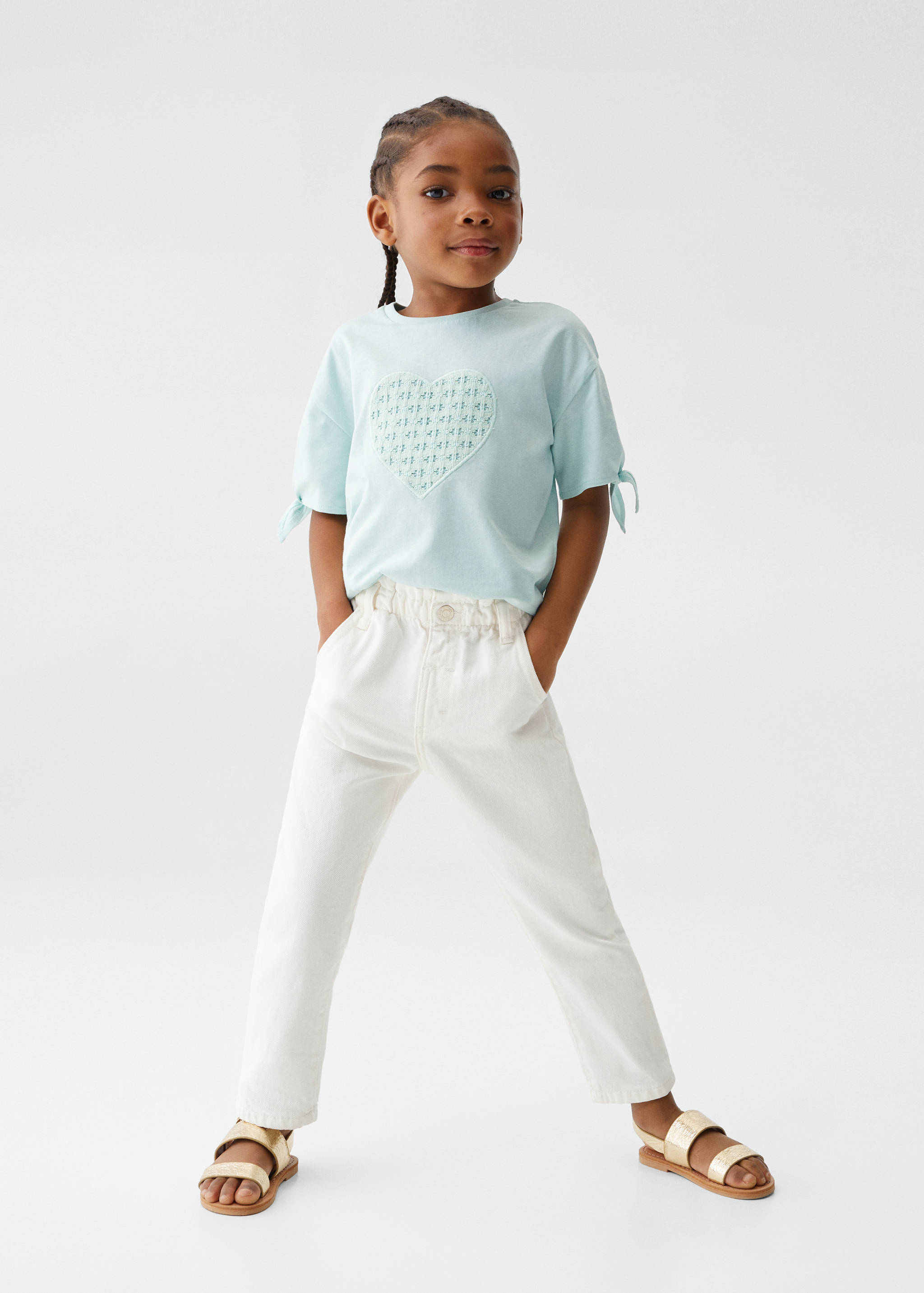 Camiseta corazón bordado - Plano general