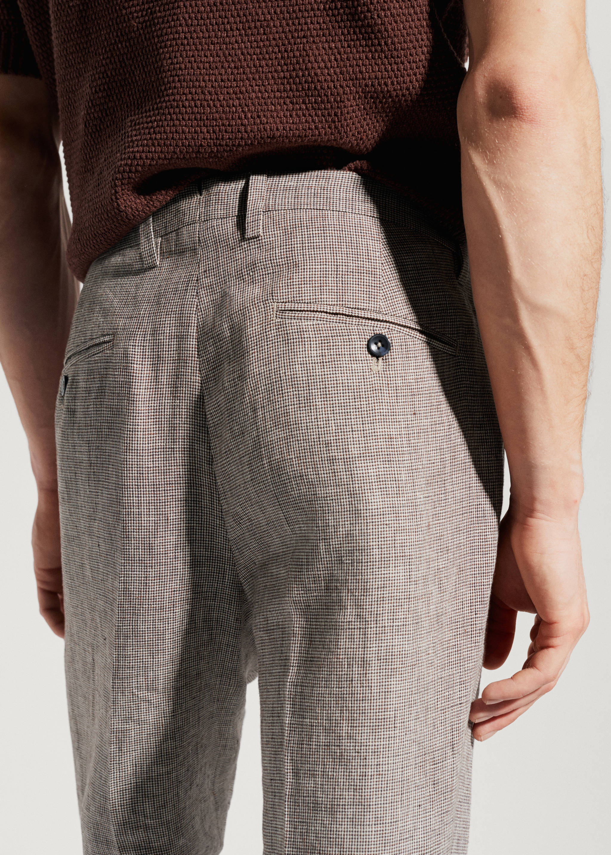 Pantalón traje 100% lino - Detalle del artículo 2