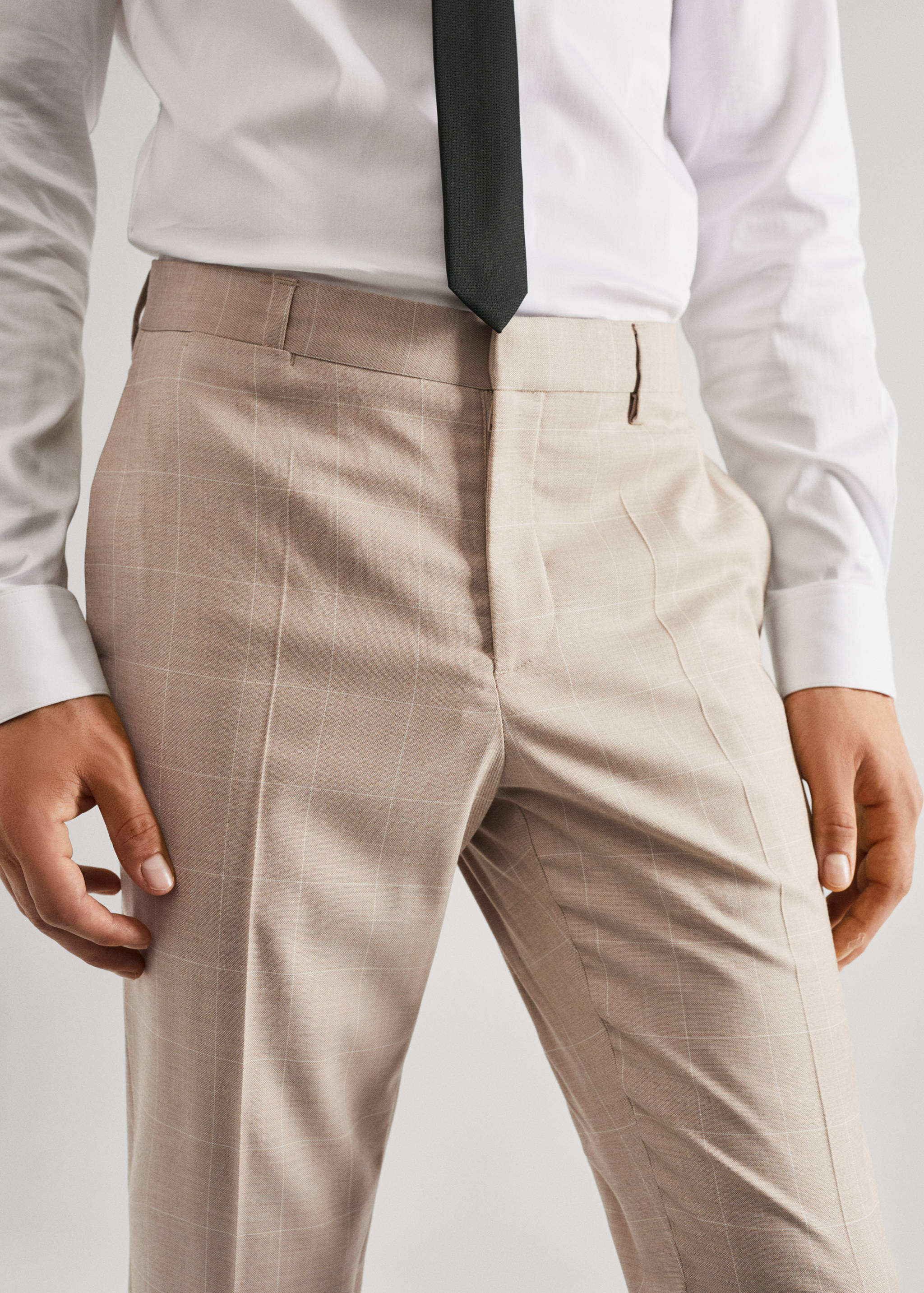 Super slim fit suit trousers - Details of the article 1