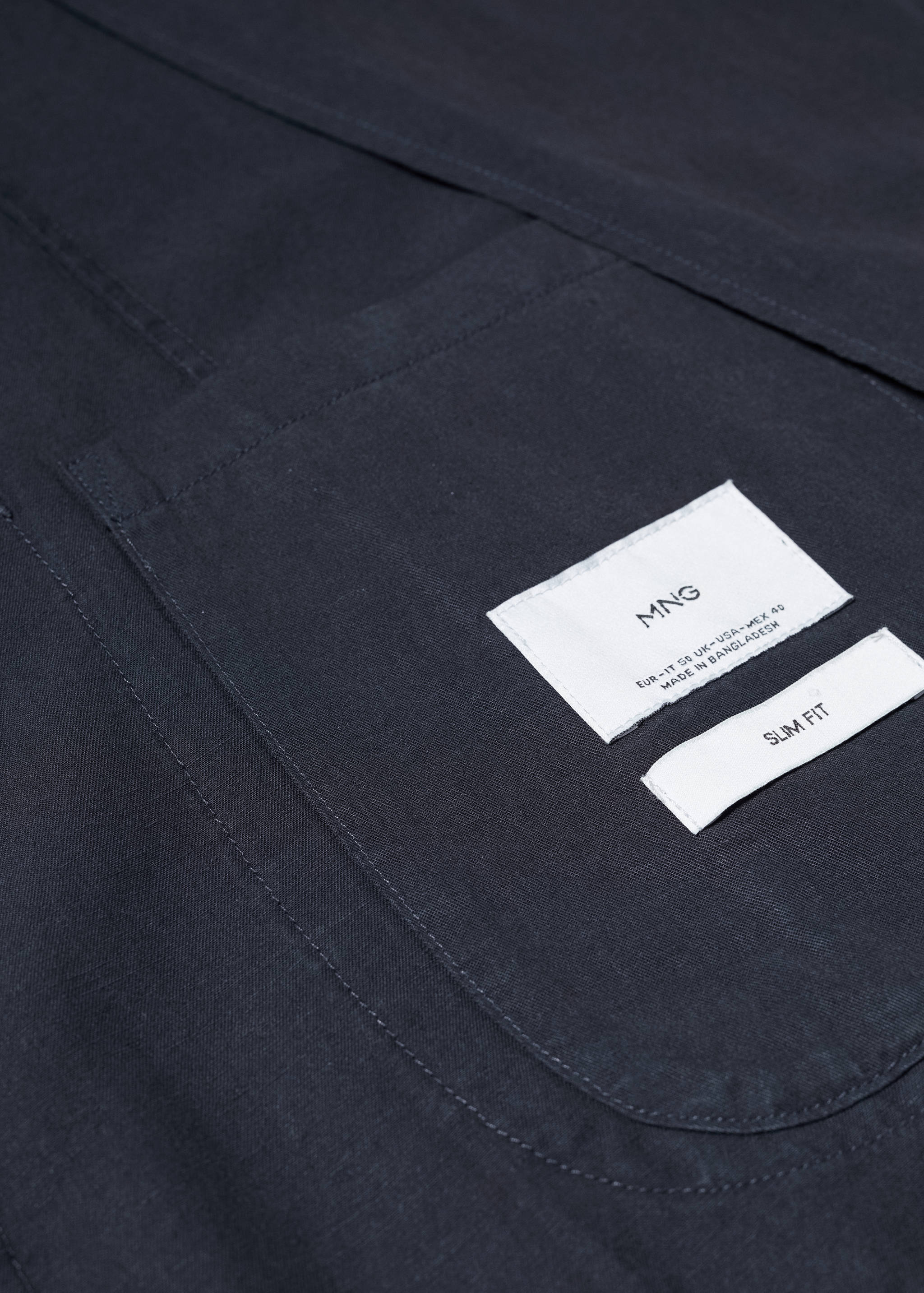 Slim Fit Blazer aus Leinen mit Baumwolle - Detail des Artikels 8