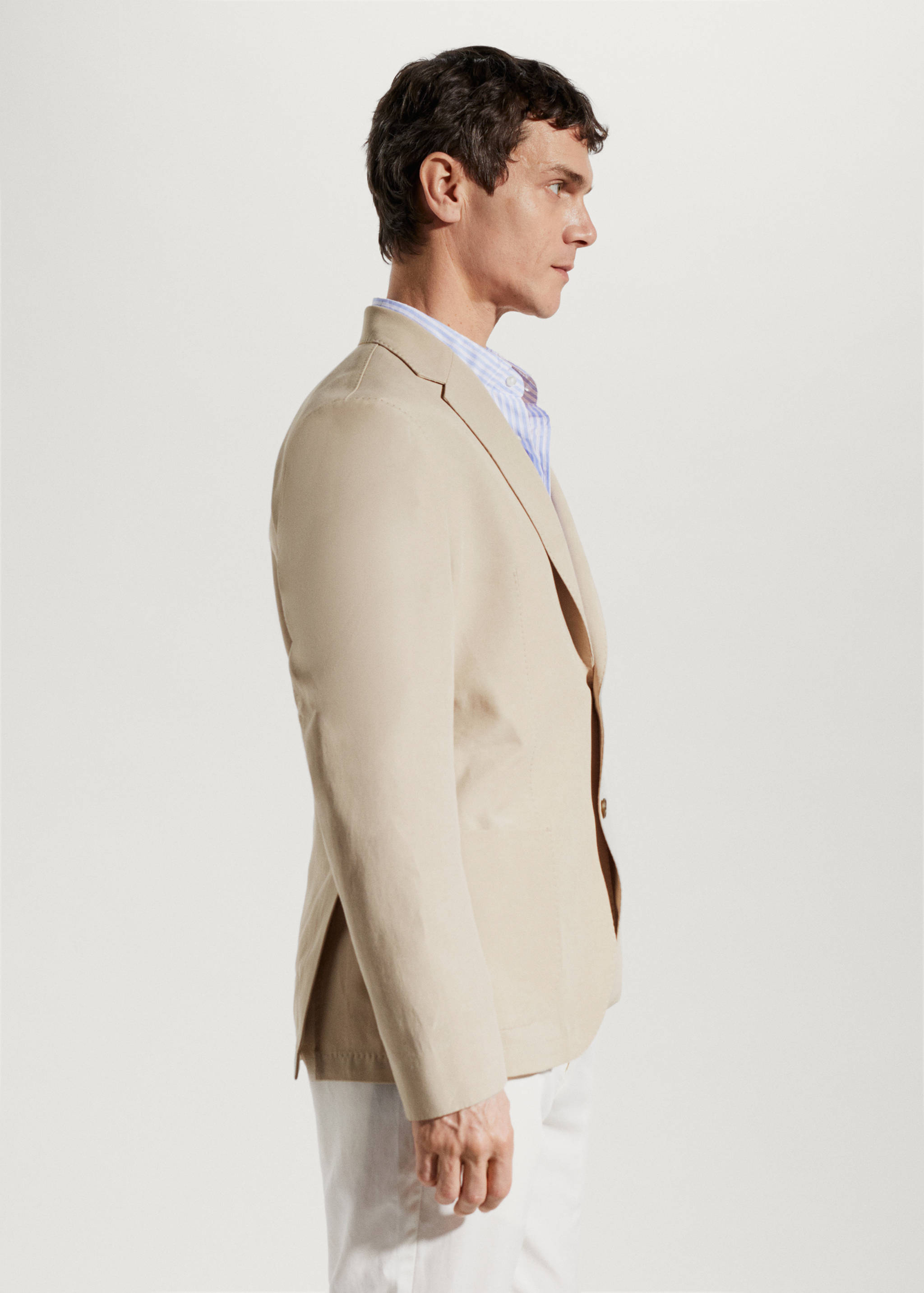 Katoenen slim fit blazer - Detail van het artikel 2