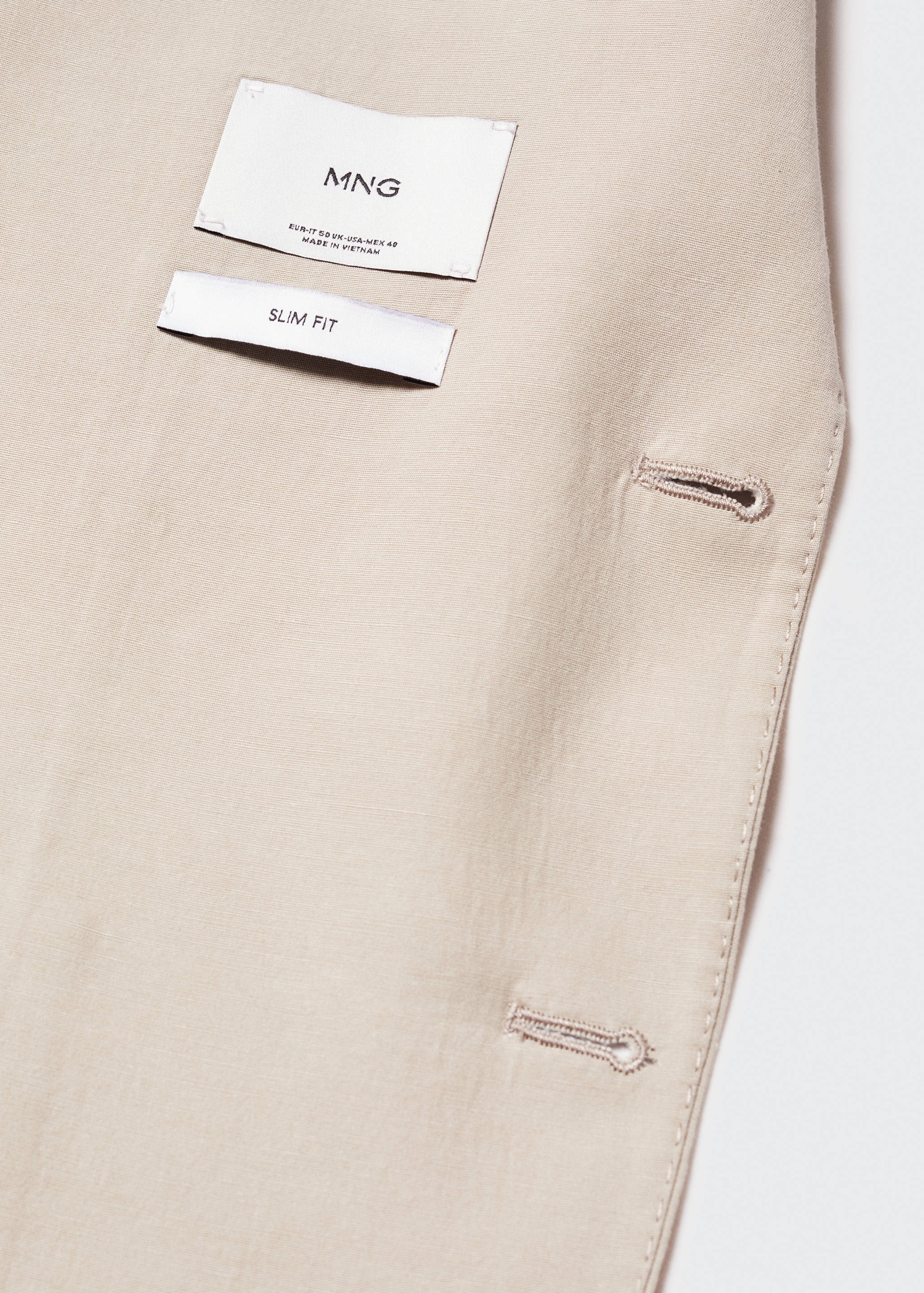 Katoenen slim fit blazer - Detail van het artikel 0