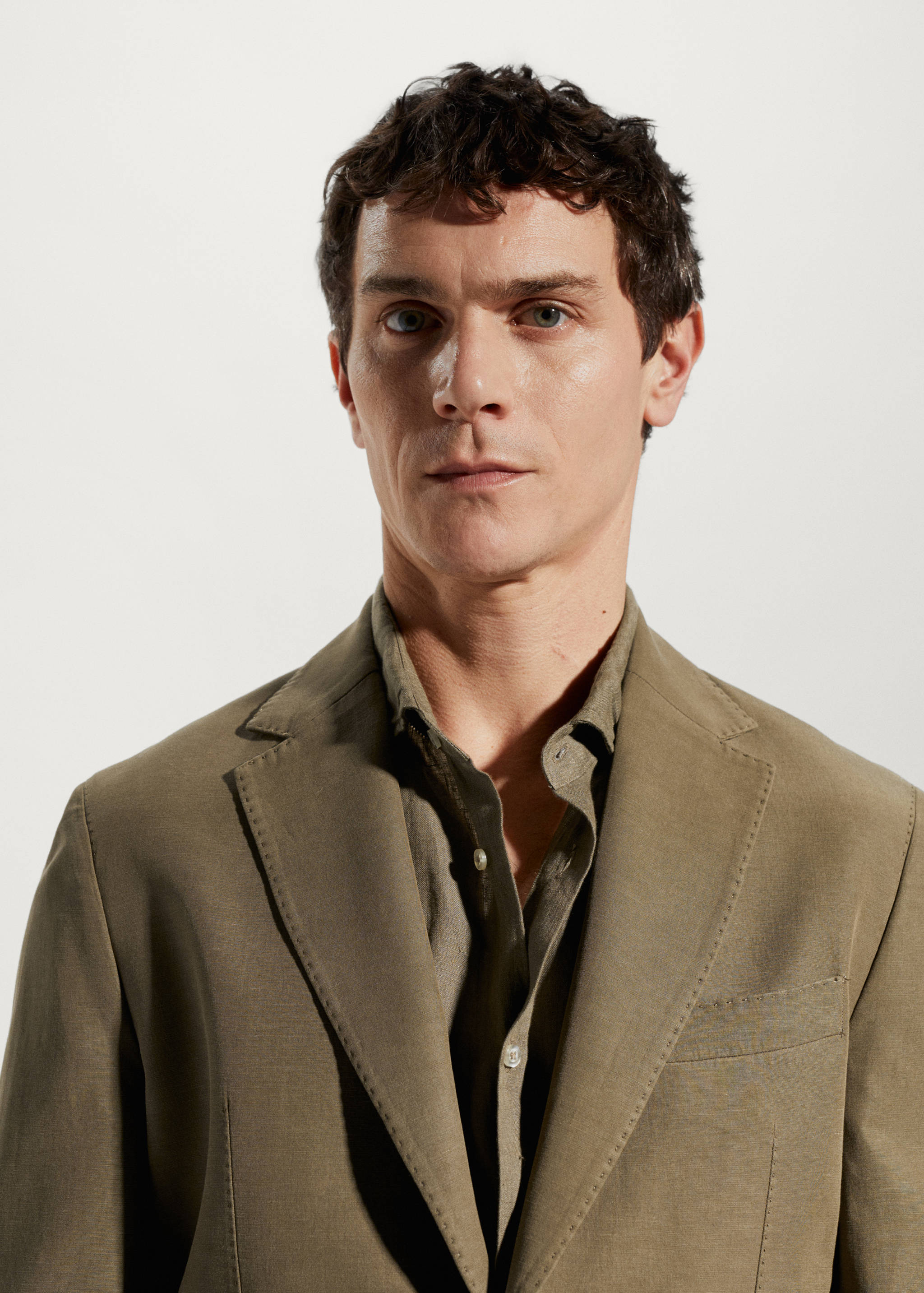 Katoenen slim fit blazer - Detail van het artikel 1