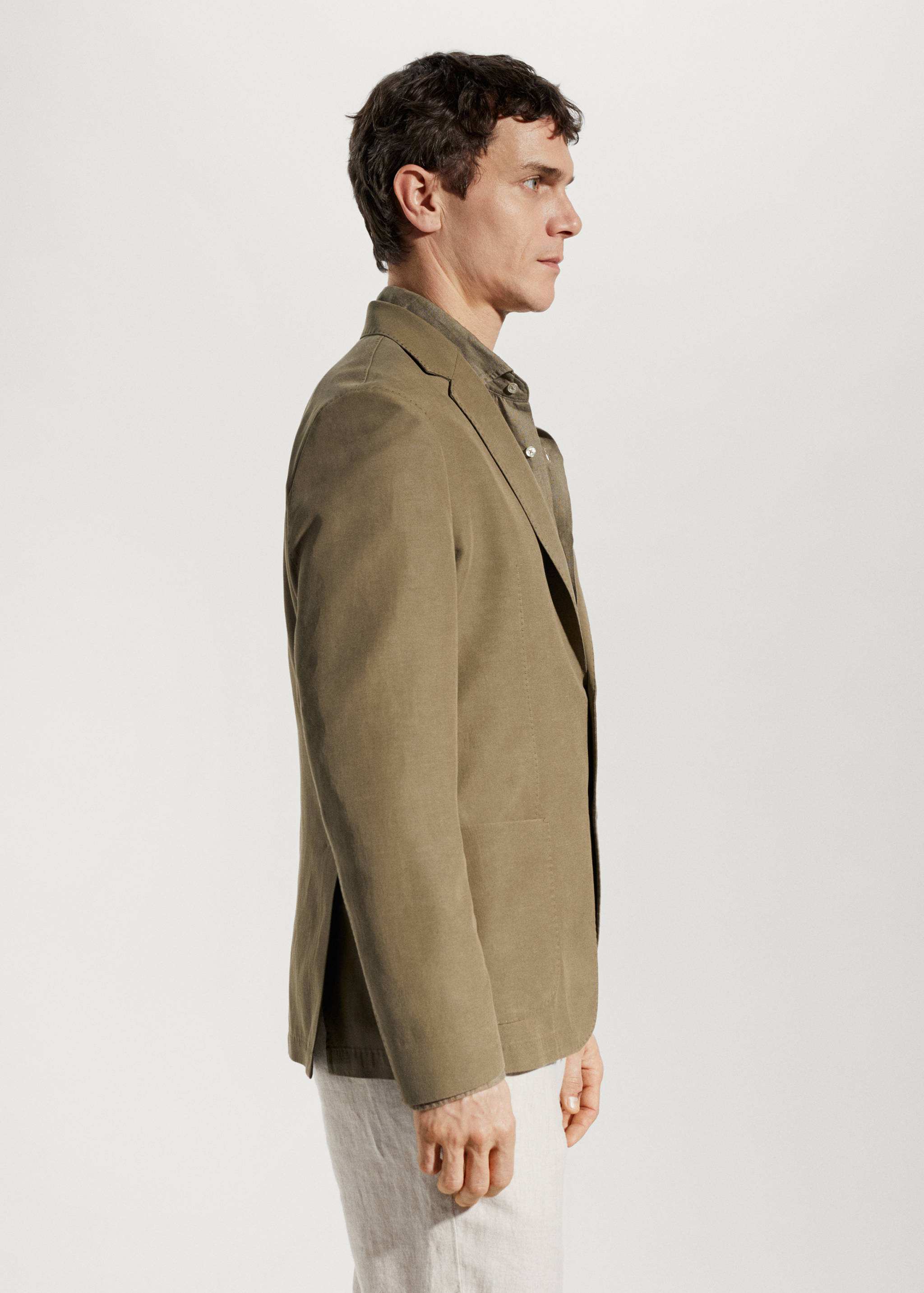 Katoenen slim fit blazer - Detail van het artikel 2