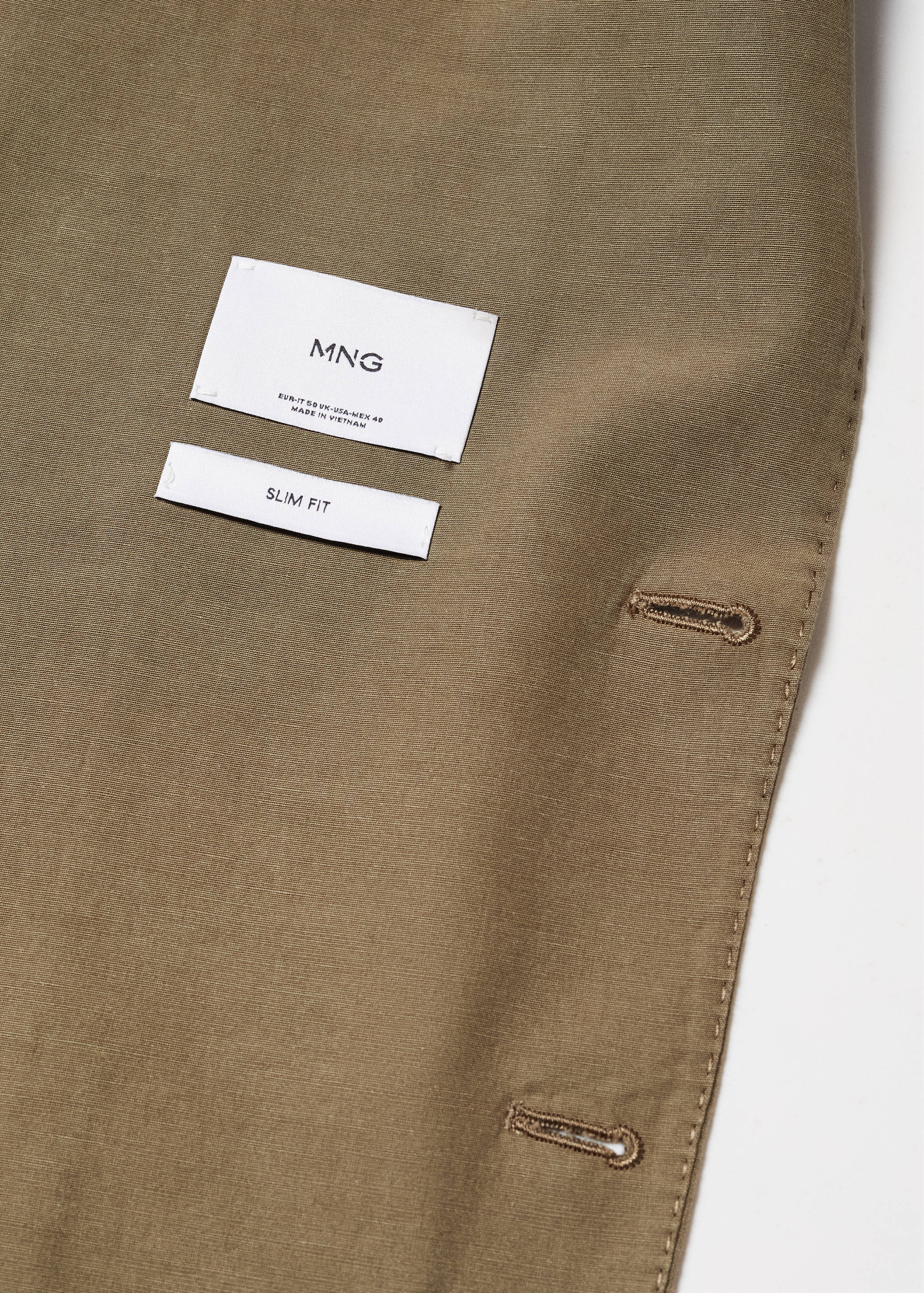 Katoenen slim fit blazer - Detail van het artikel 0