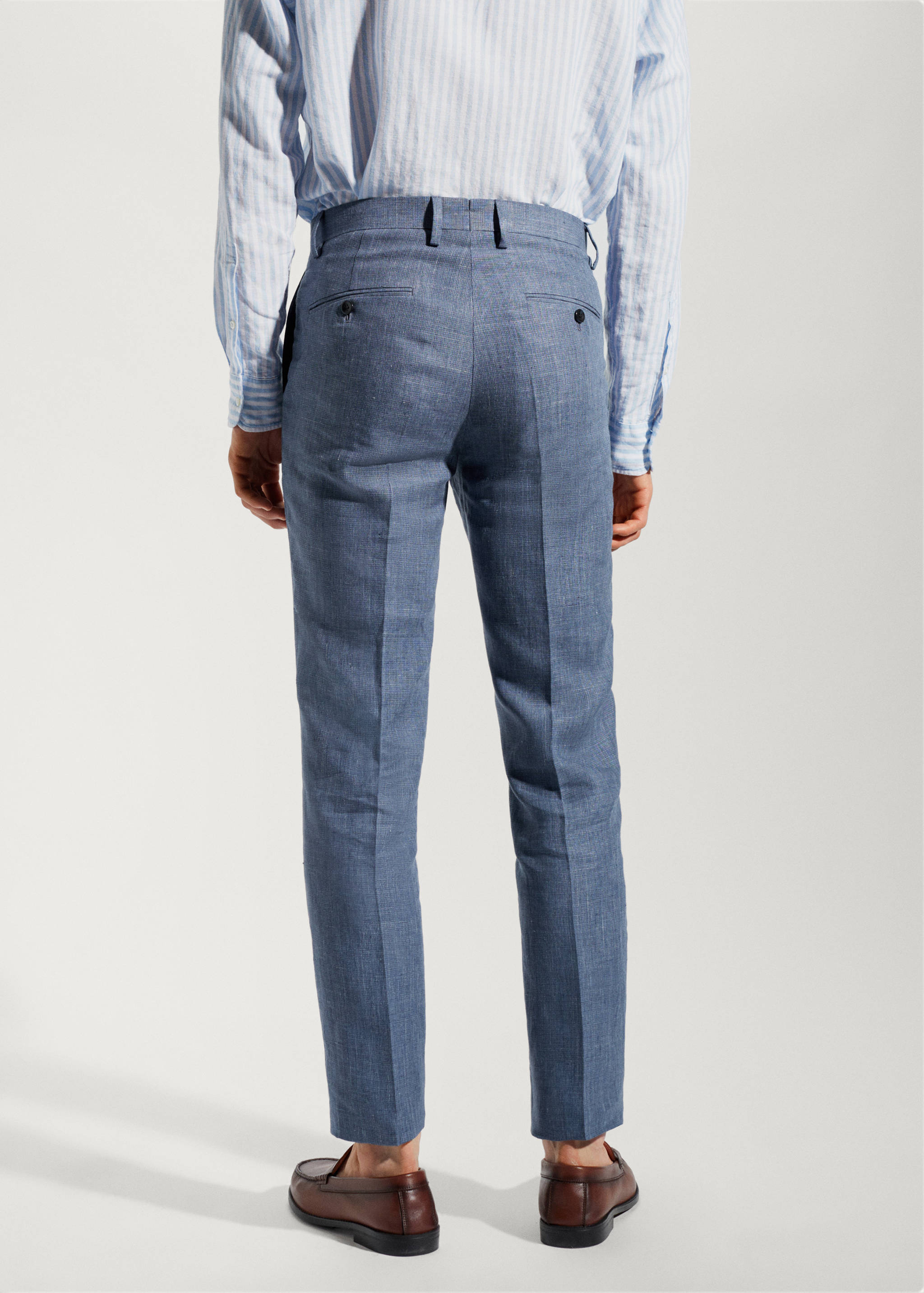 100% linen suit trousers - Reverse of the article