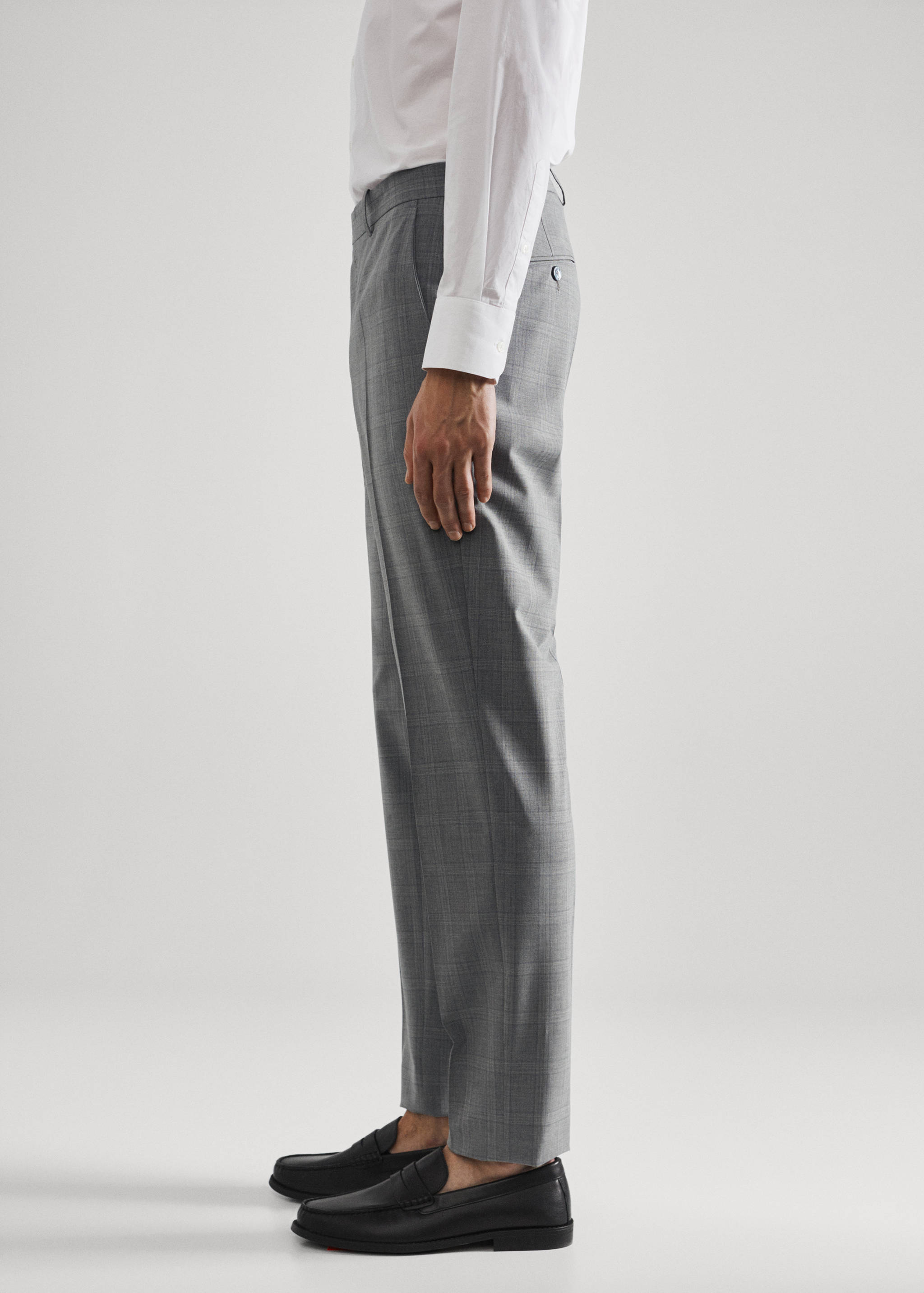 Slim Fit Anzughose aus Wollstoff - Detail des Artikels 4