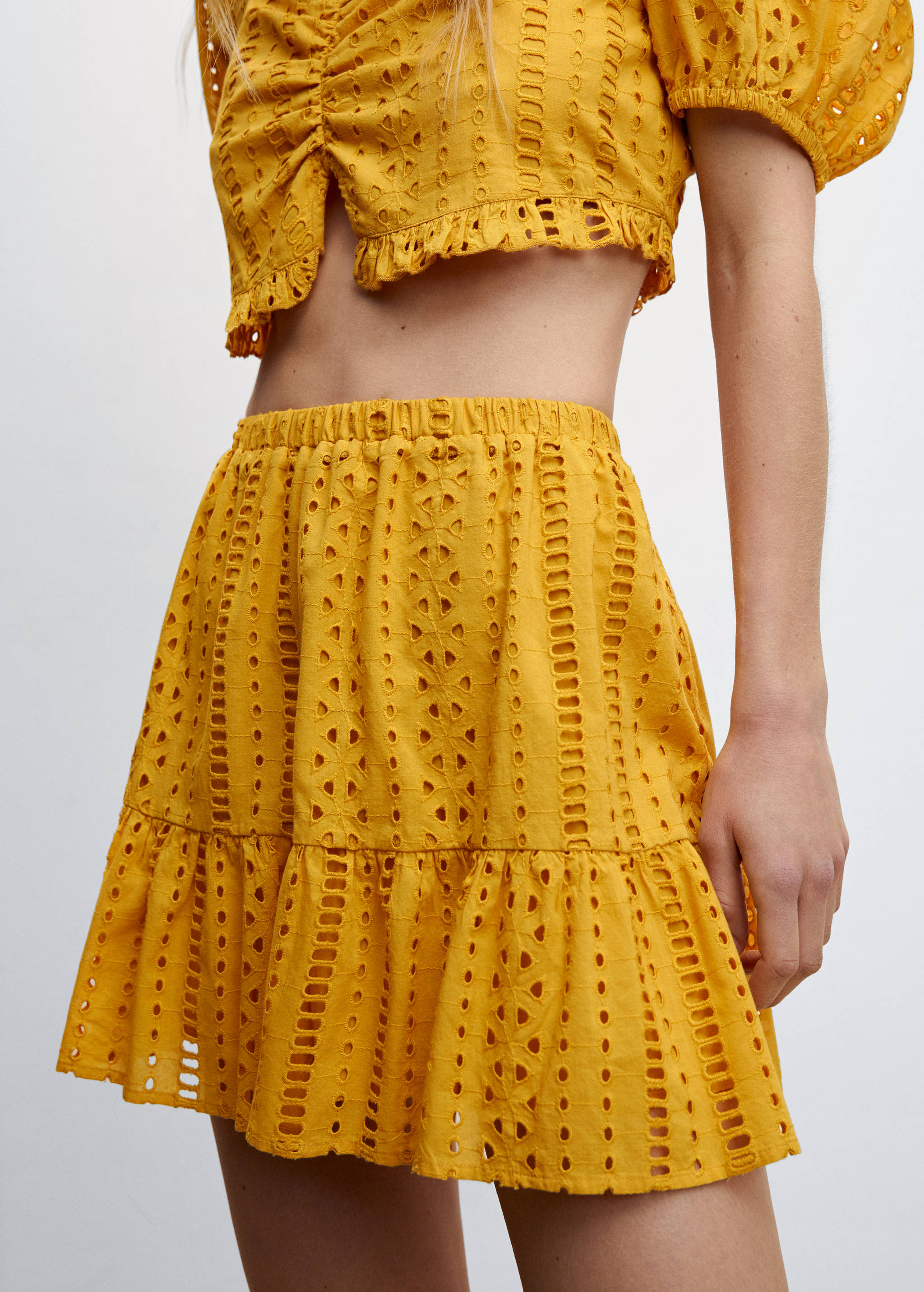 Die-cut cotton skirt - Details of the article 6