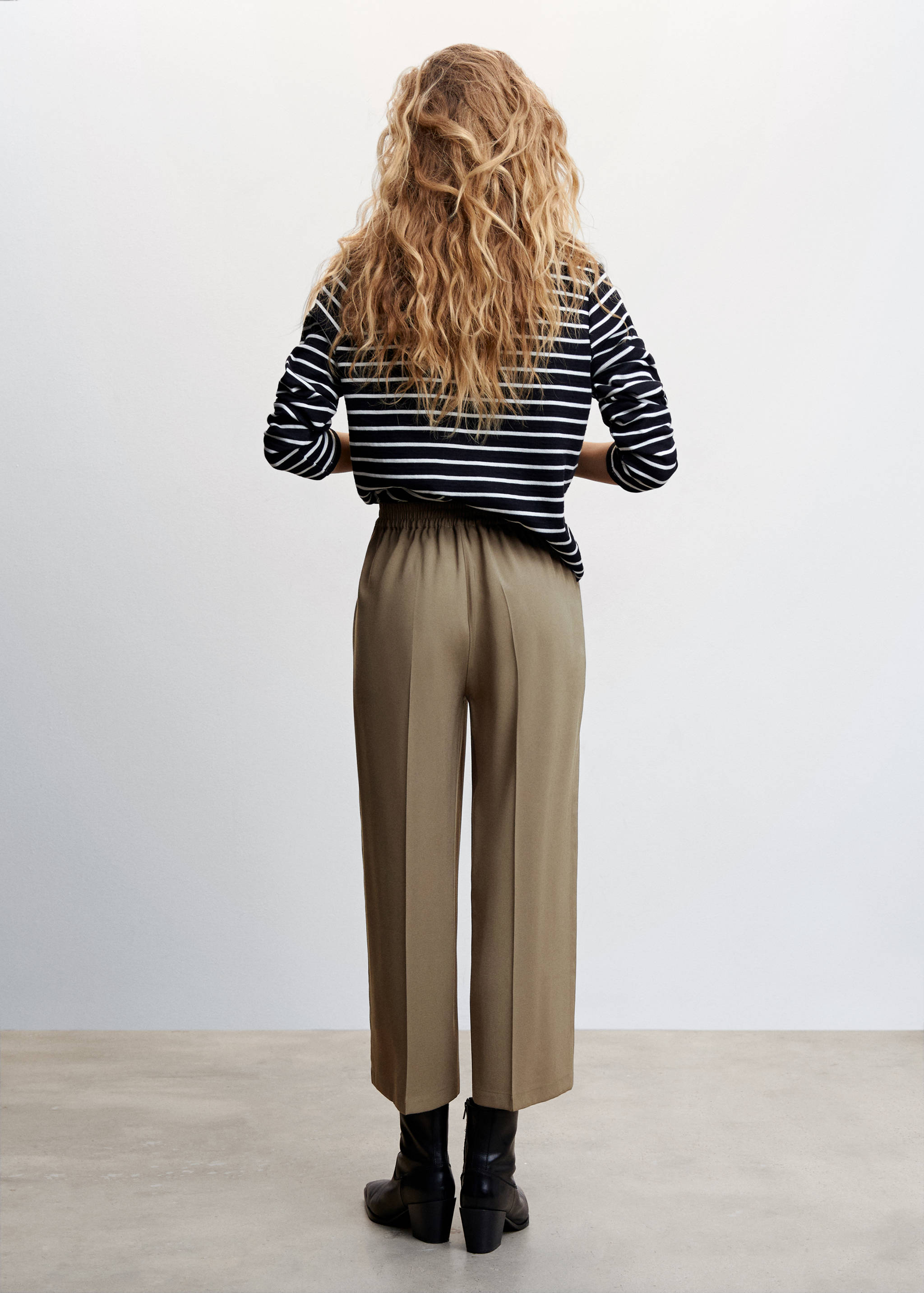High-waist palazzo trousers - Reverse of the article
