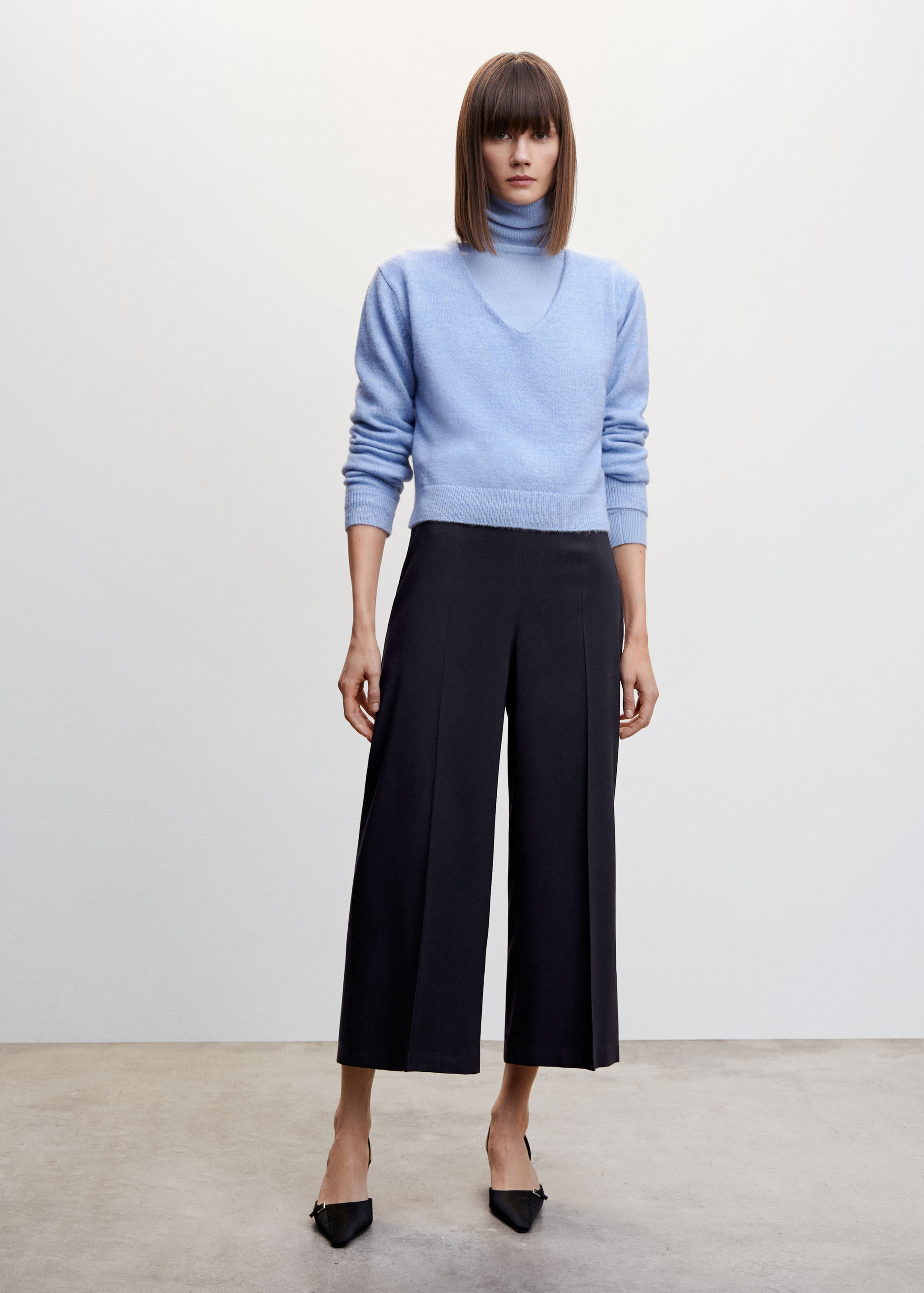 High-waist palazzo trousers - General plane