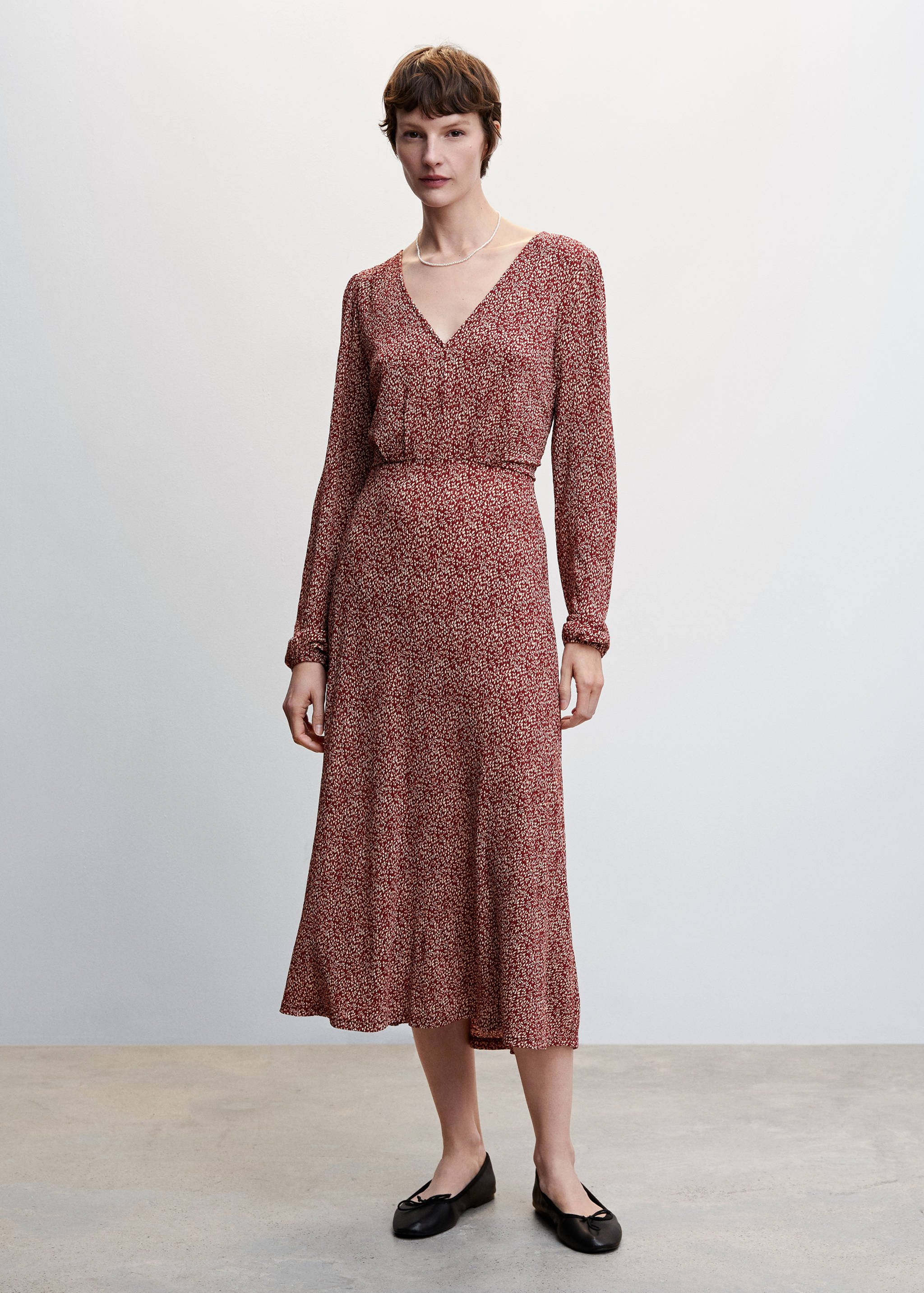 Textured printed dress - General plane