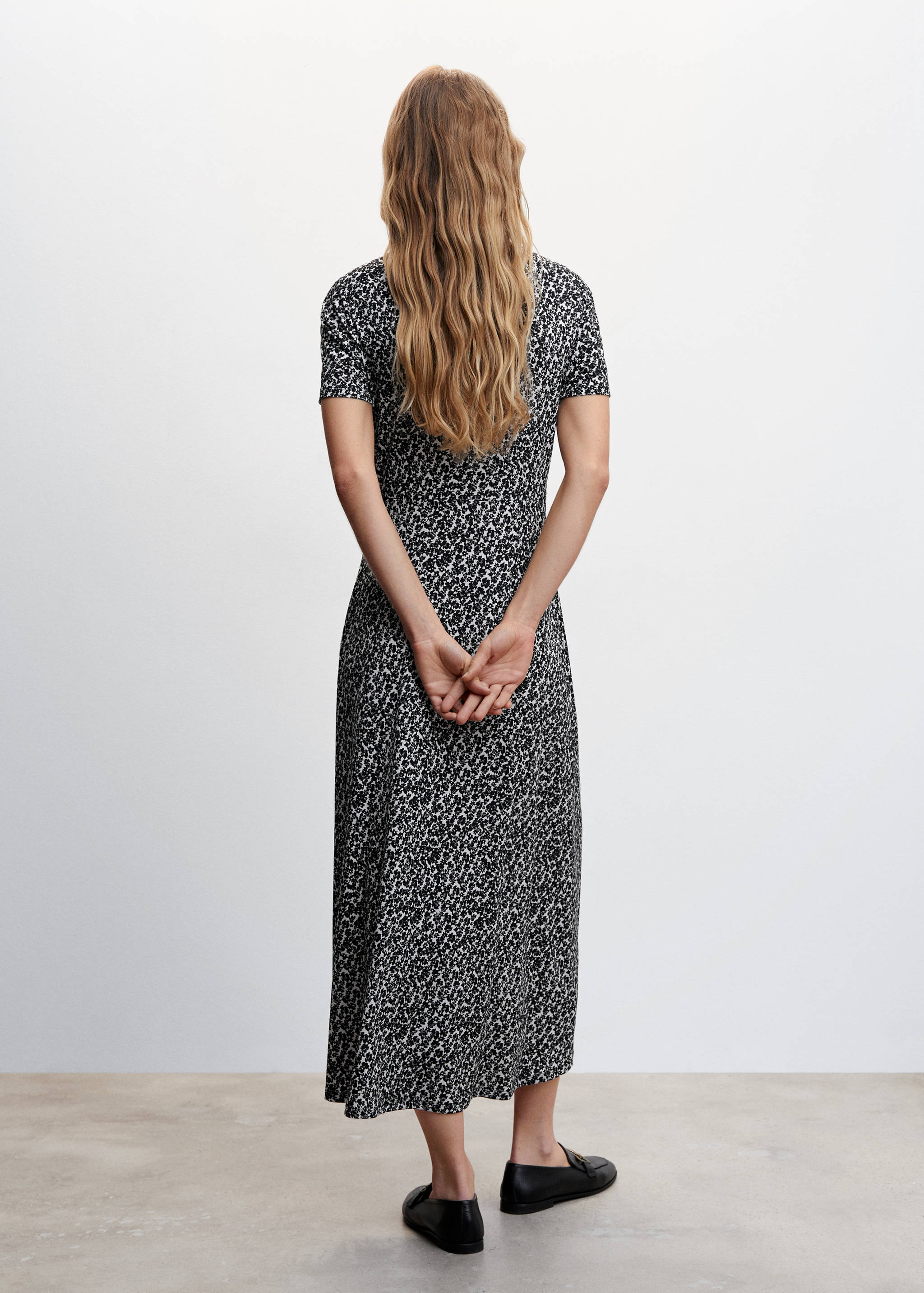 Printed cut-out detail dress - Reverse of the article