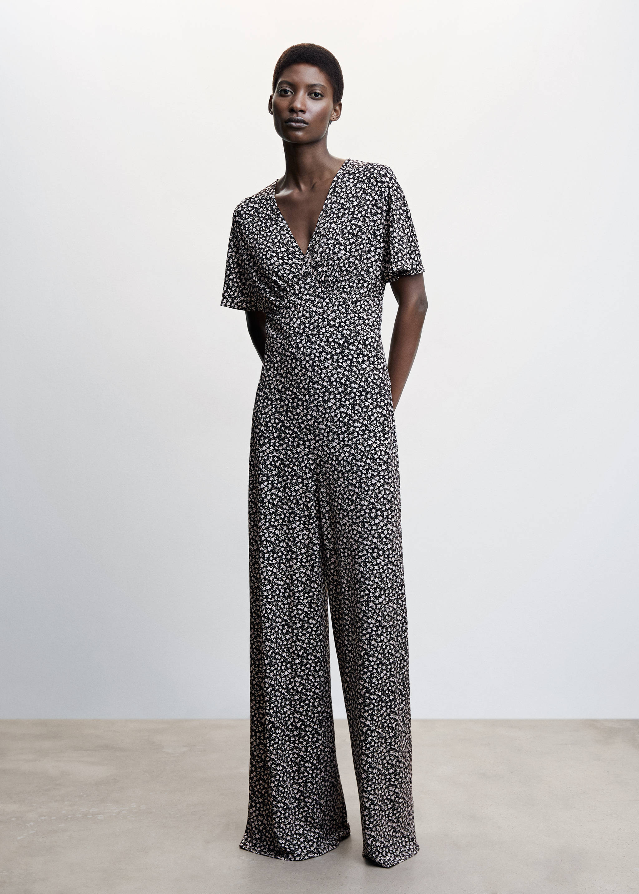 Long printed jumpsuit - General plane