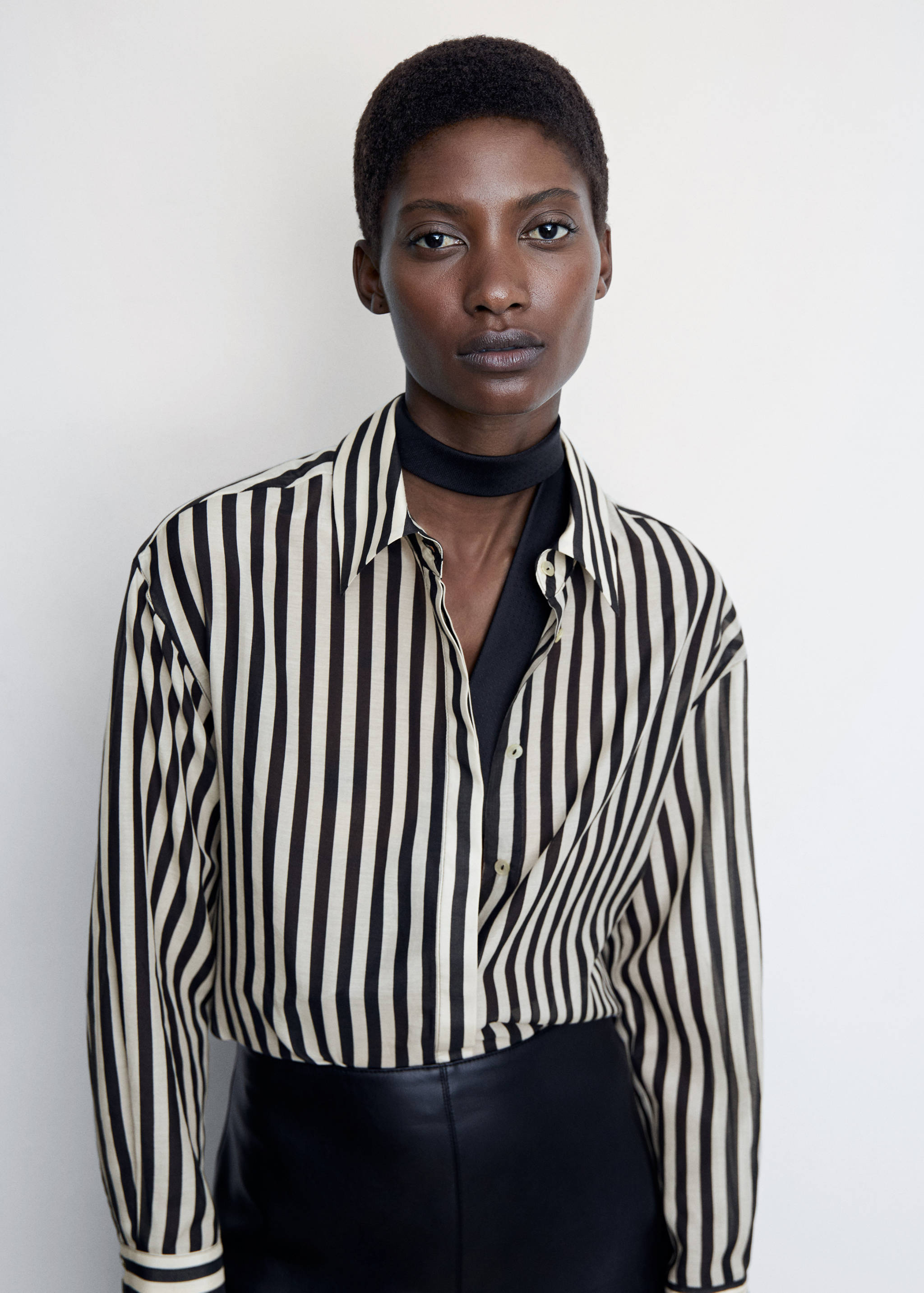 Striped cotton oversized shirt - Details of the article 2