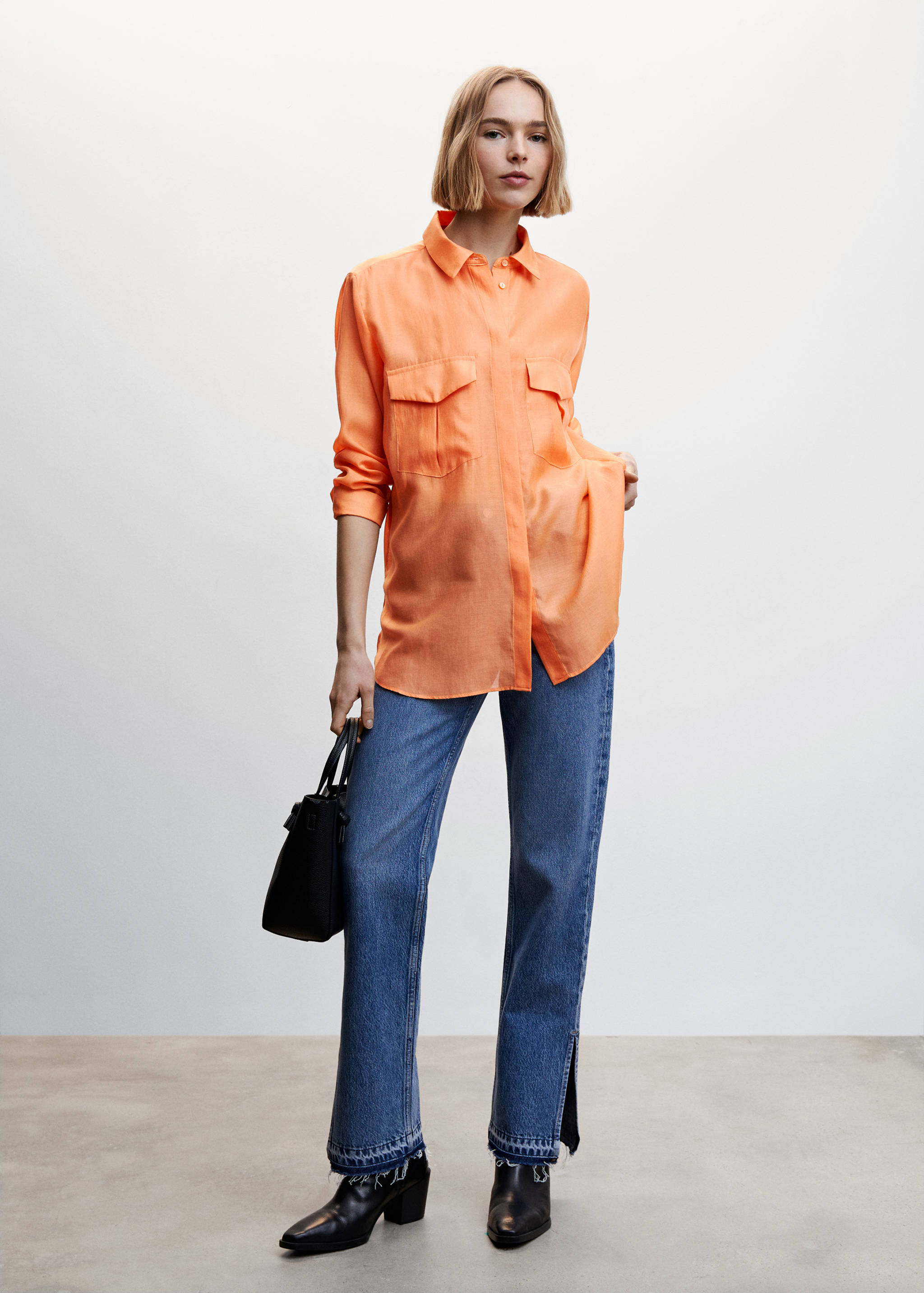 Satin pocket shirt - General plane