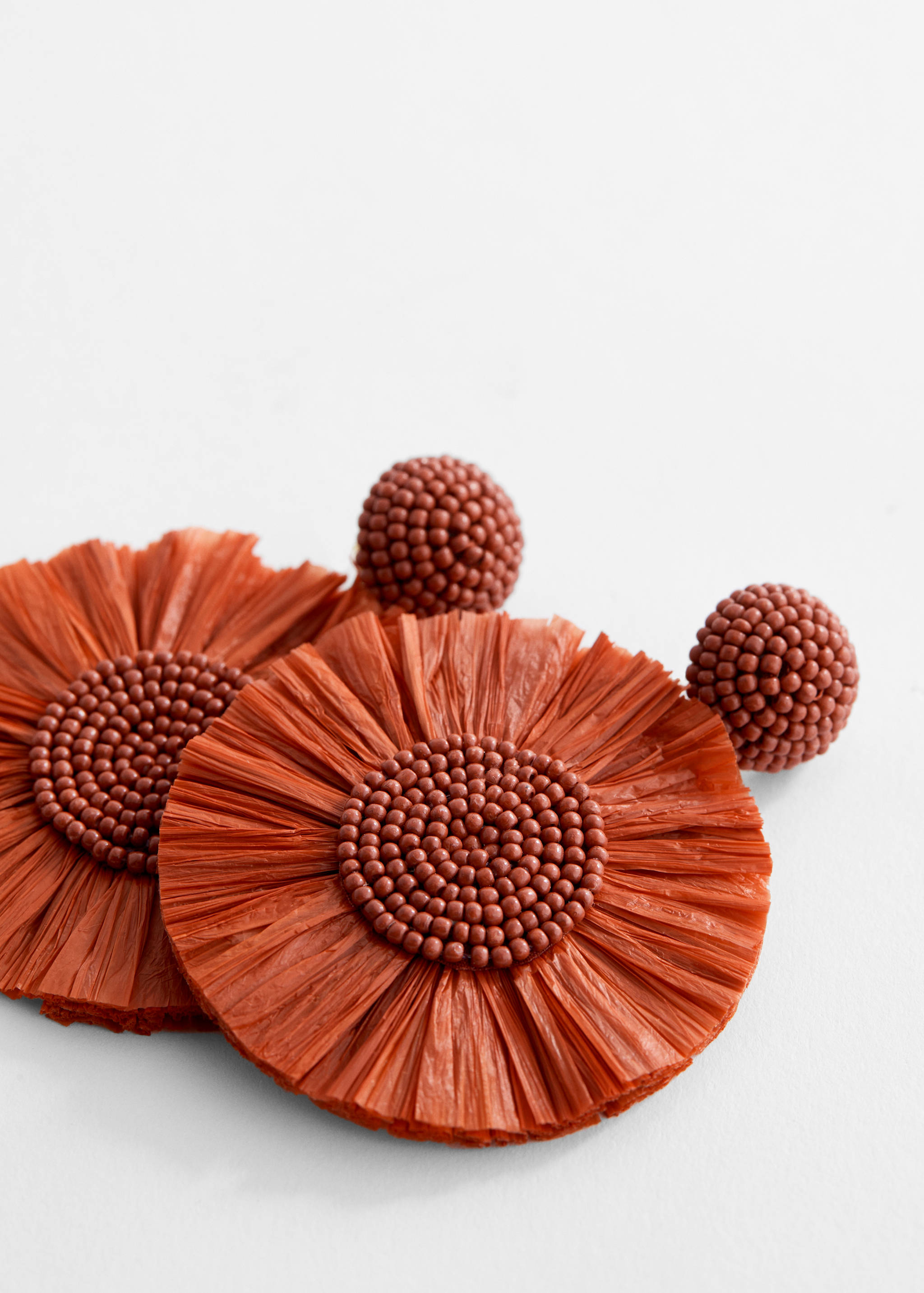 Σκουλαρίκια ψάθινα - Λεπτομέρεια του προϊόντος 1