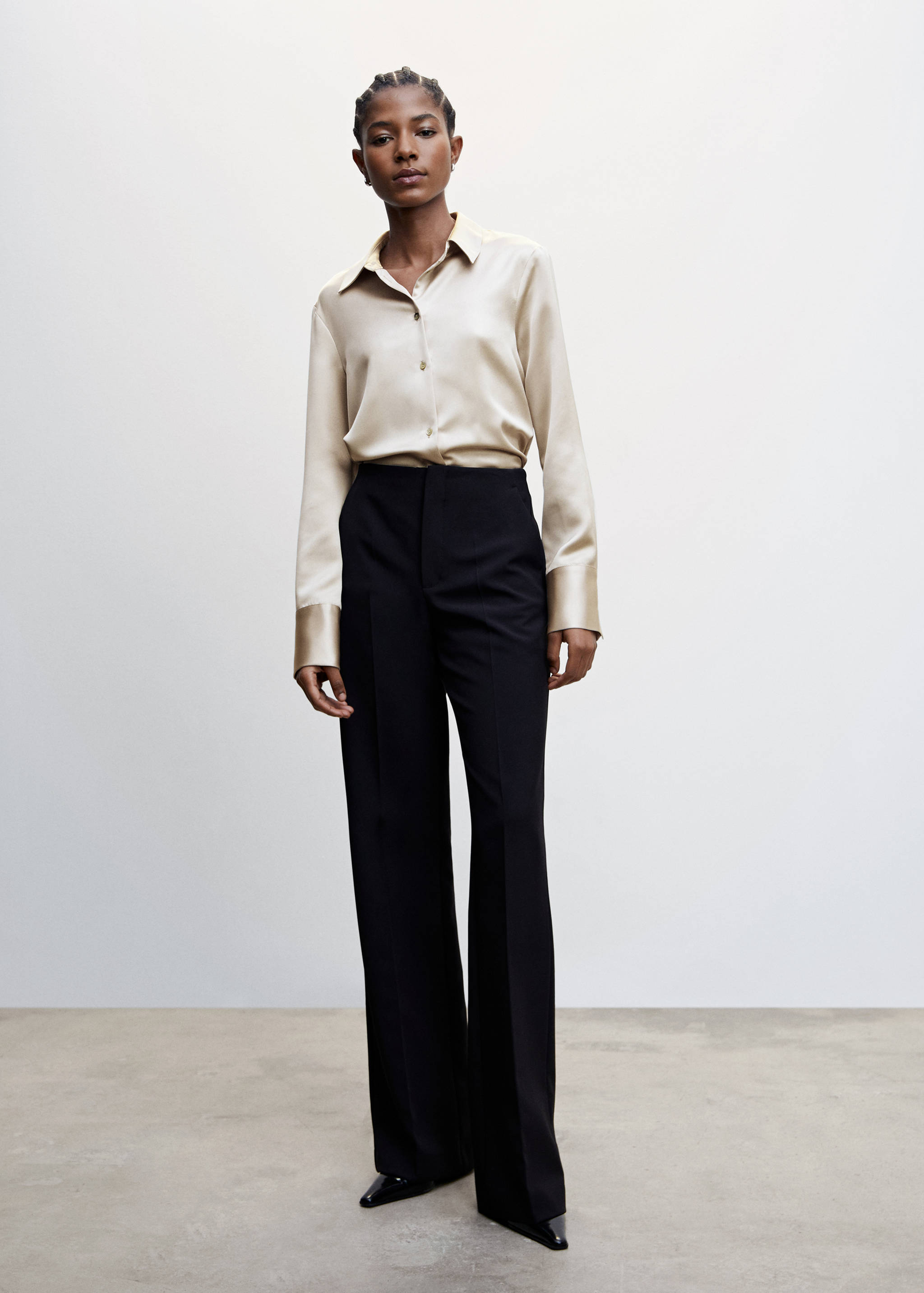 Satin buttoned shirt - General plane