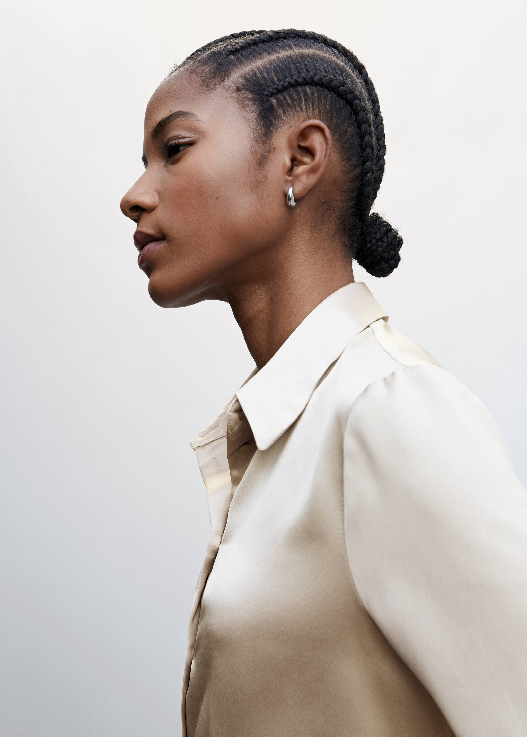 Satin buttoned shirt - Details of the article 1