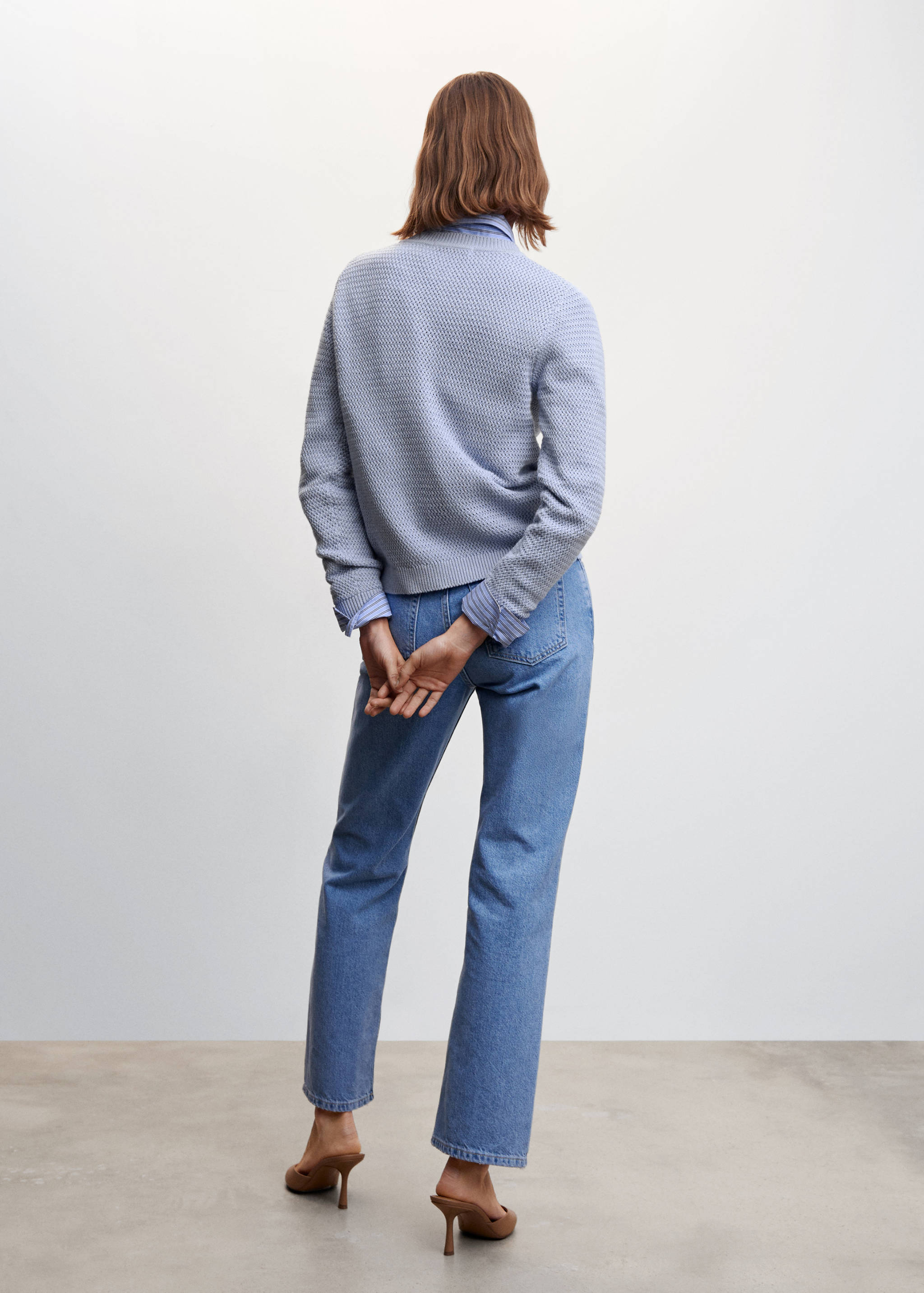 Knit cotton sweater - Reverse of the article