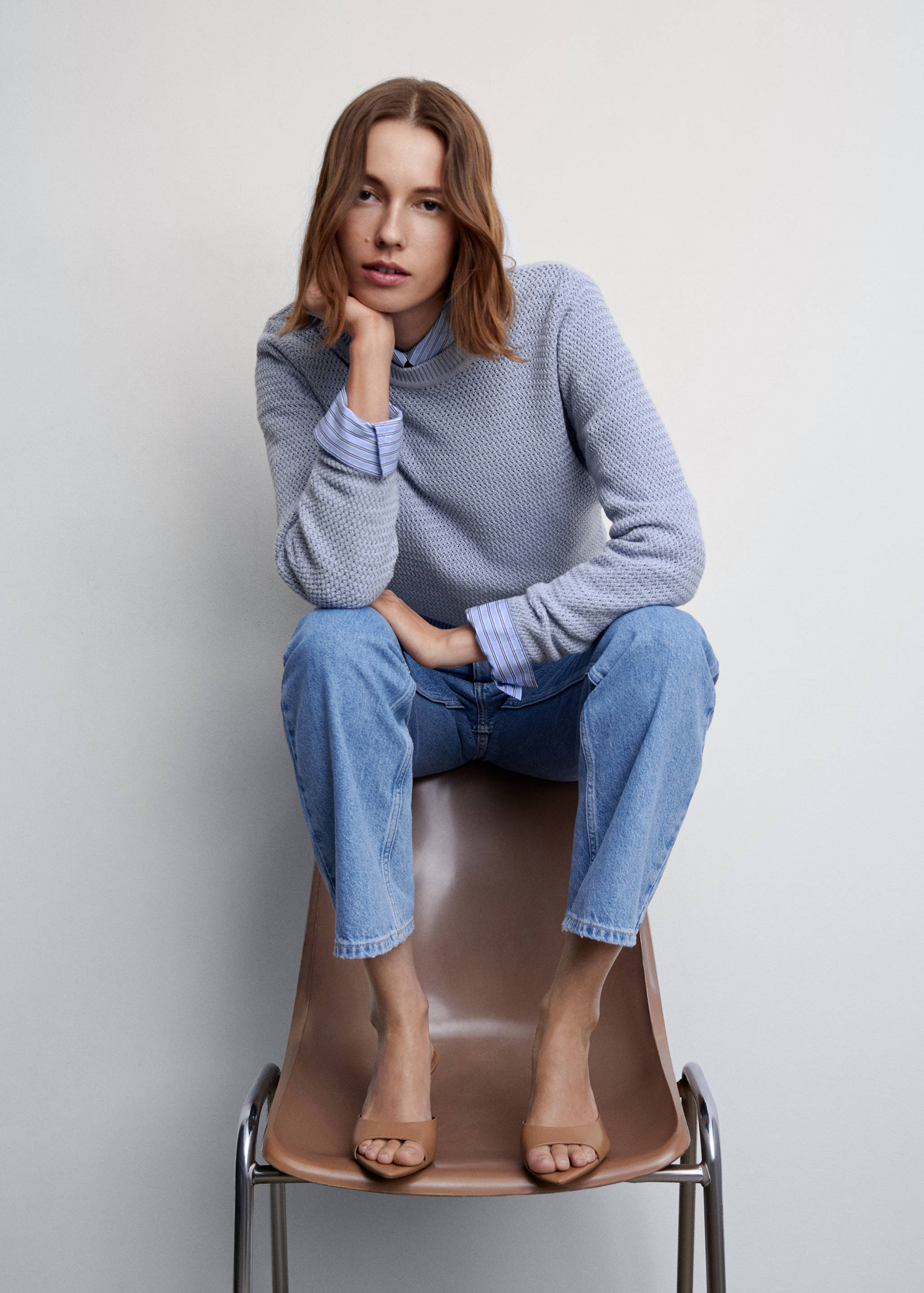 Knit cotton sweater - Details of the article 2