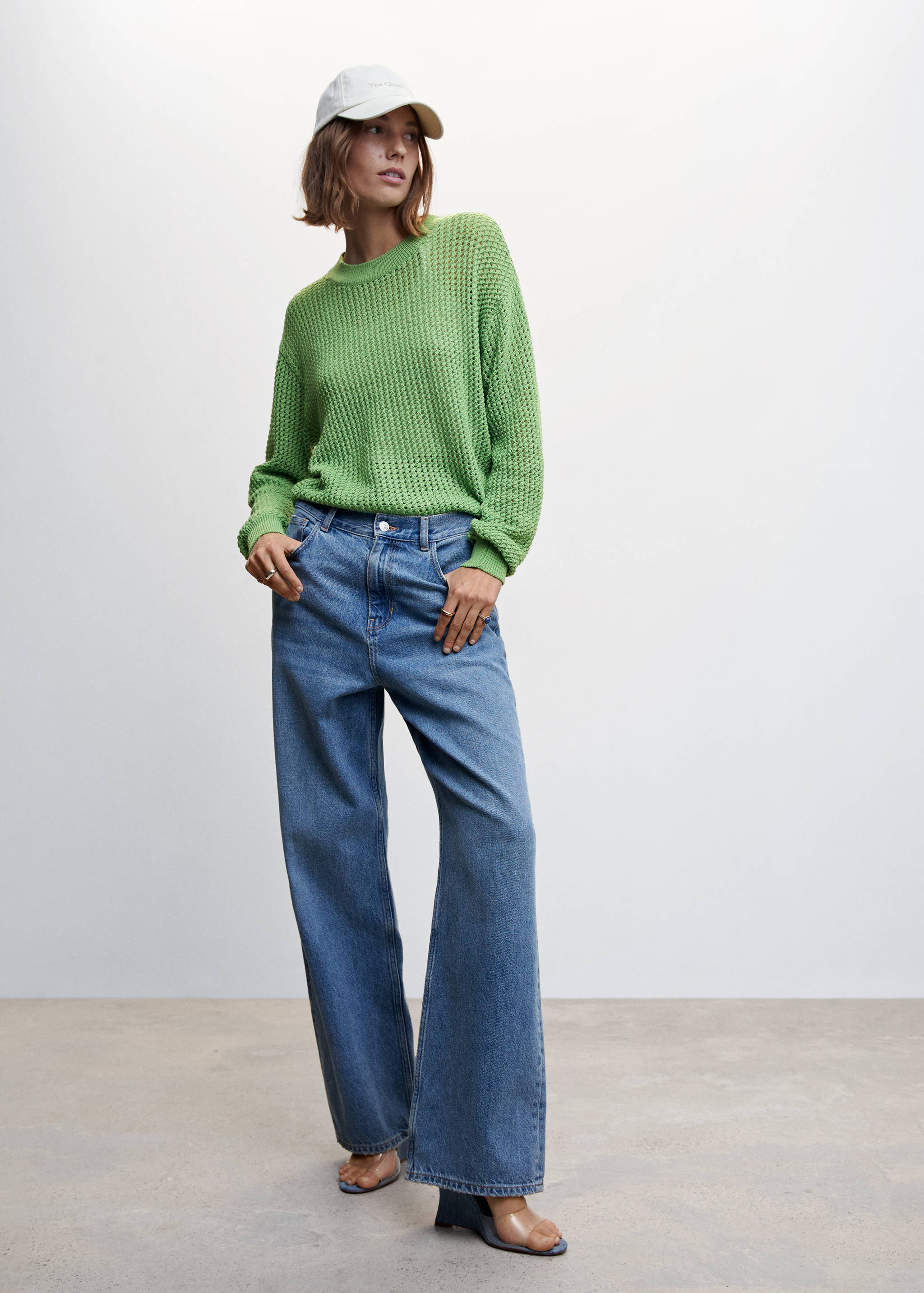 Openwork knit sweater - General plane