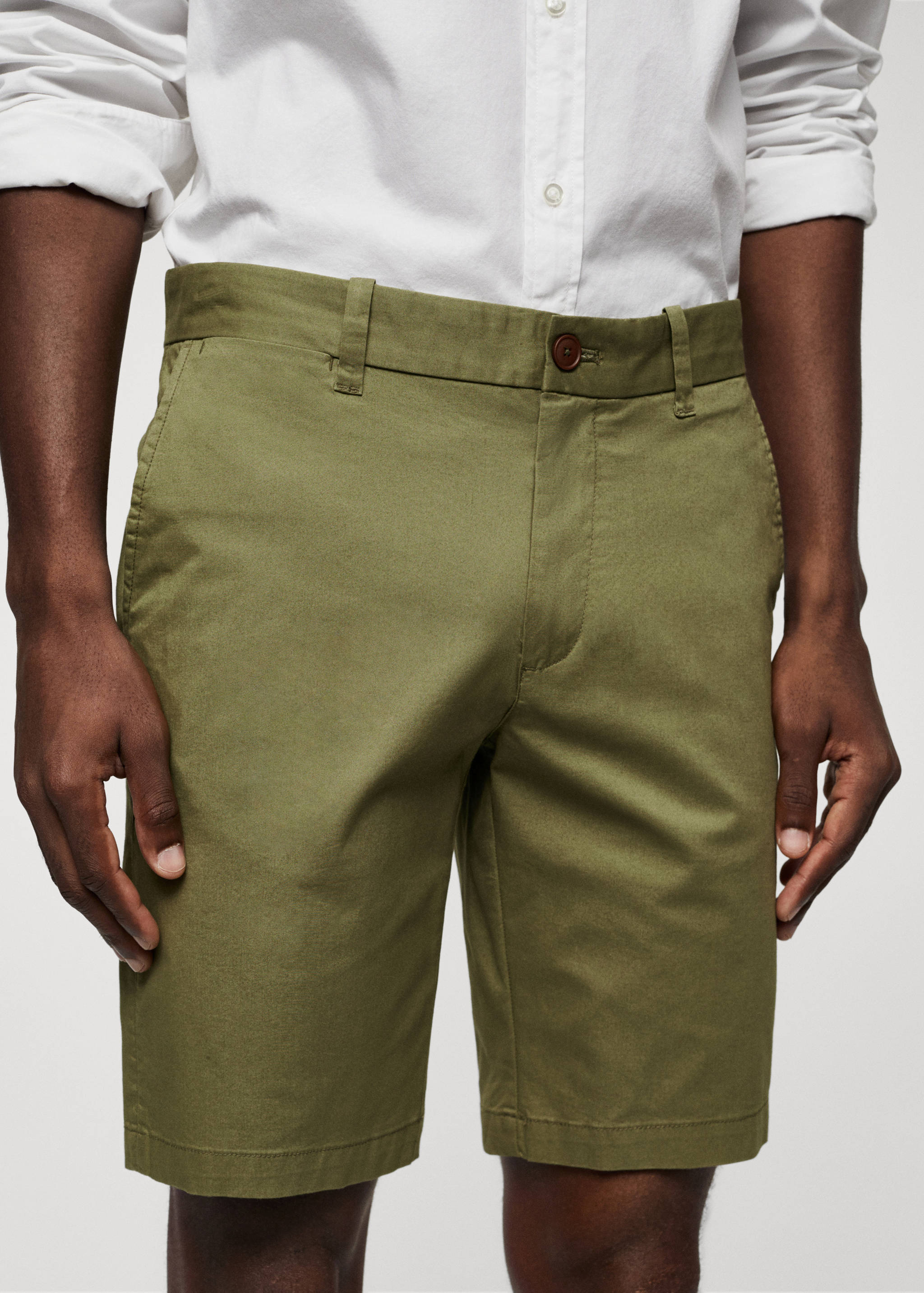 Bavlněné bermudy chino slim fit - Detail zboží 1