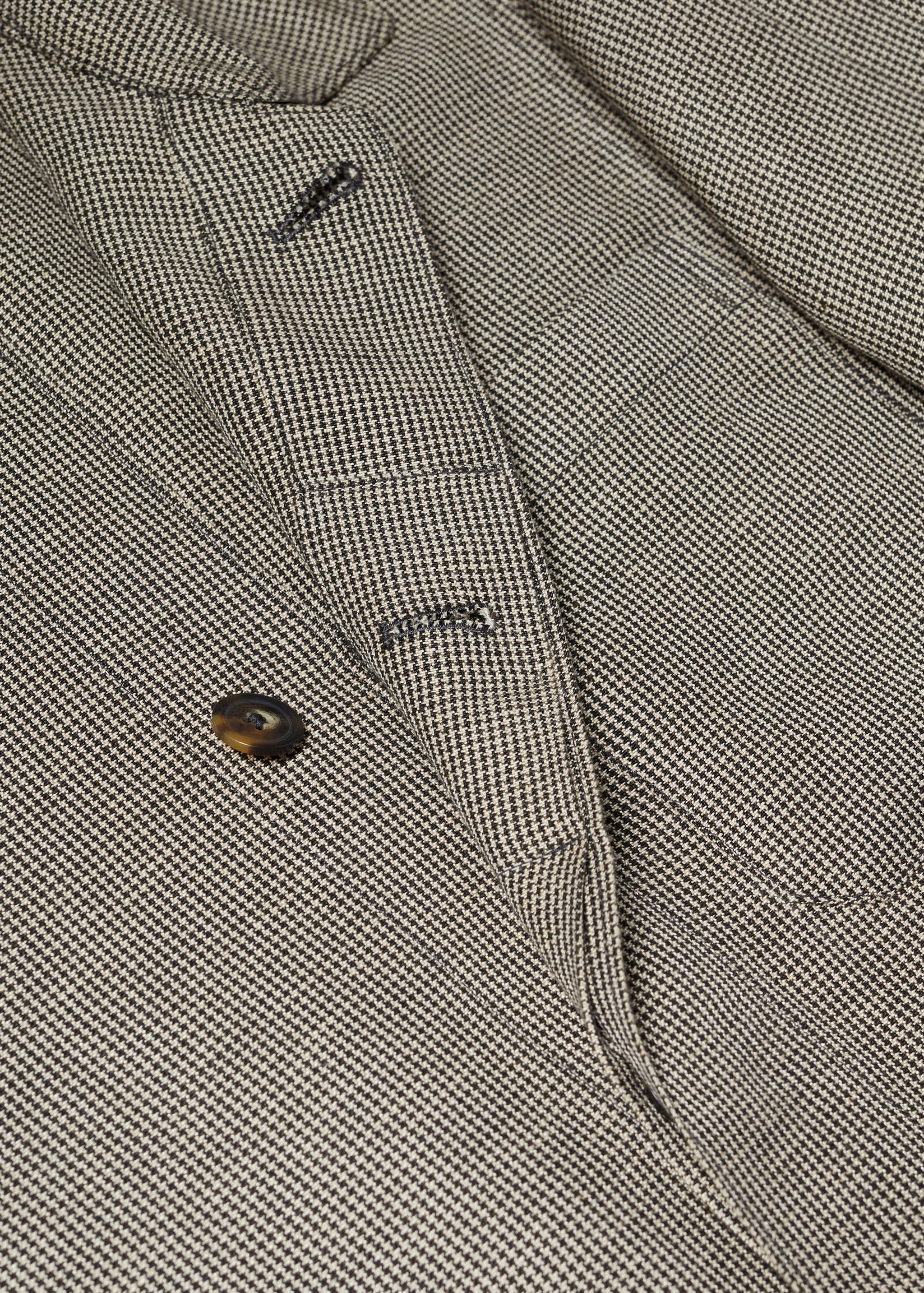 Houndstooth linen overshirt  - Details of the article 8