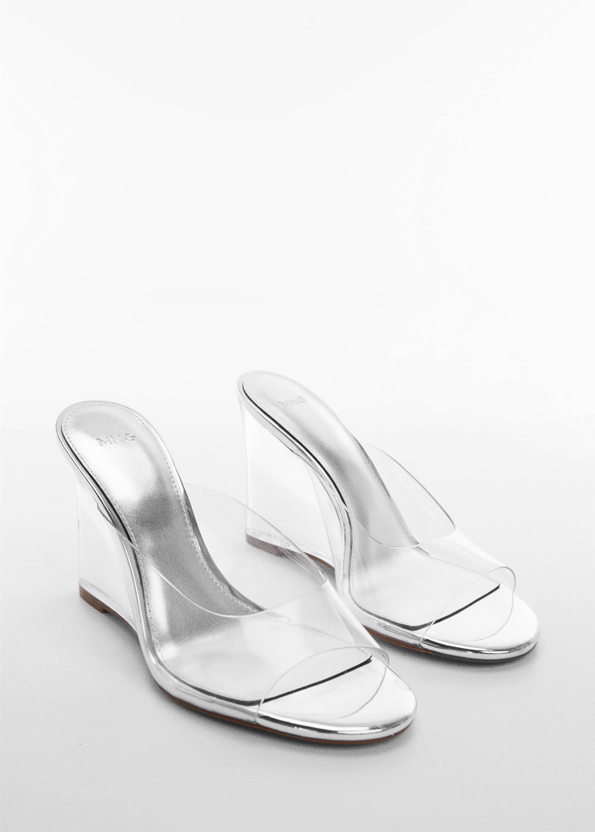 Transparent vinyl wedge sandals - Medium plane